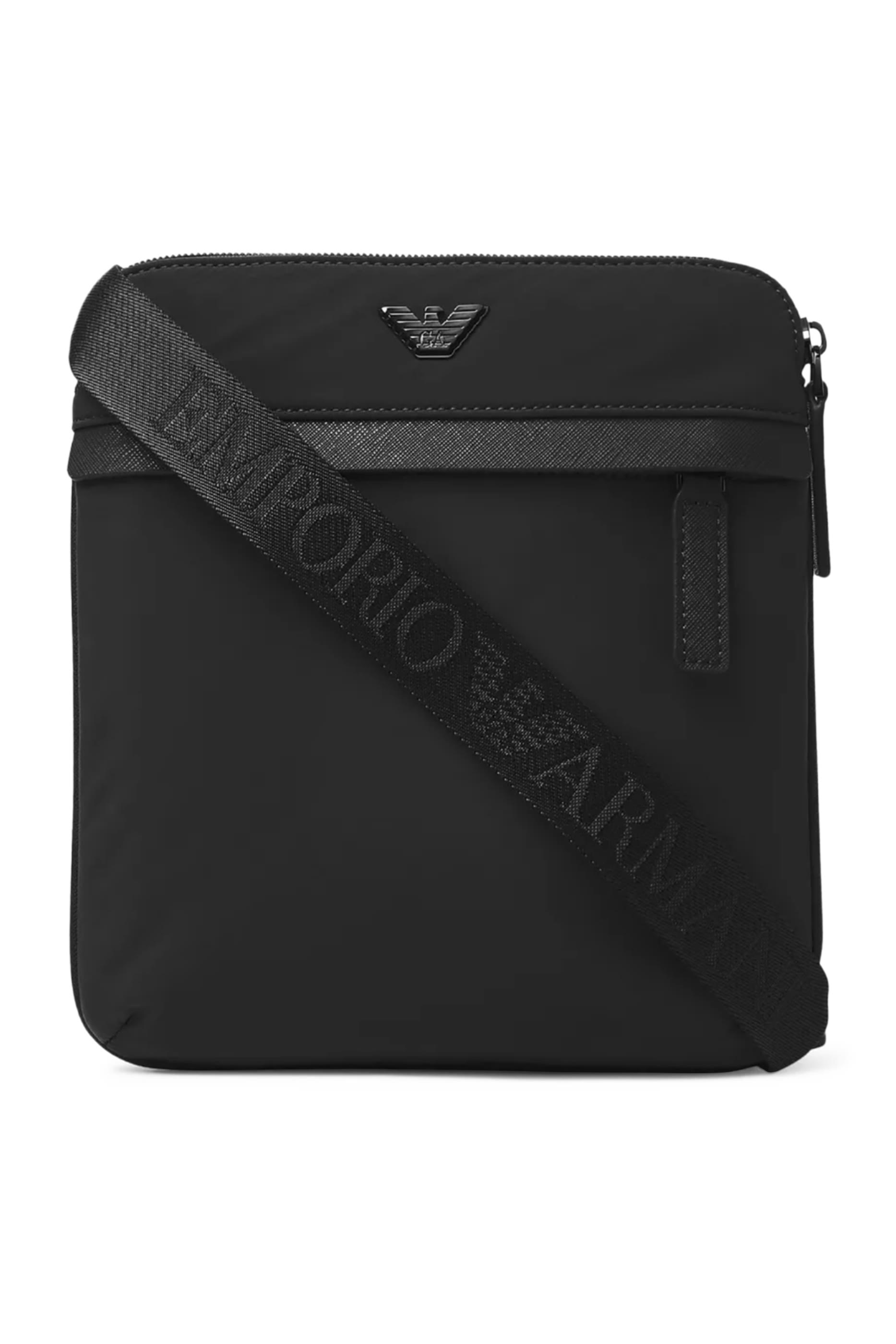 Flat Recycled Nylon Crossbody Bag 