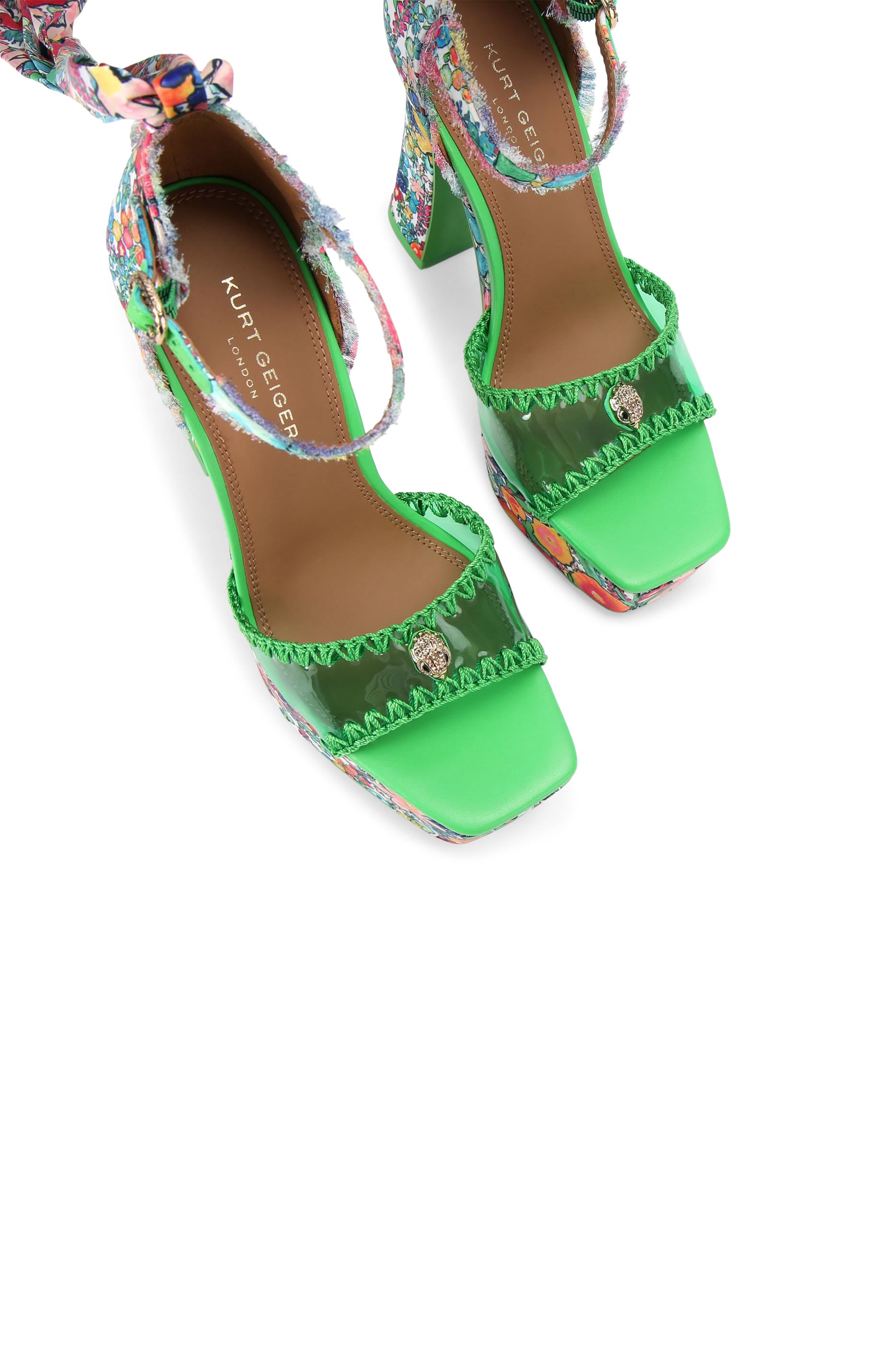 Vinyl-Tie Platform Sandals