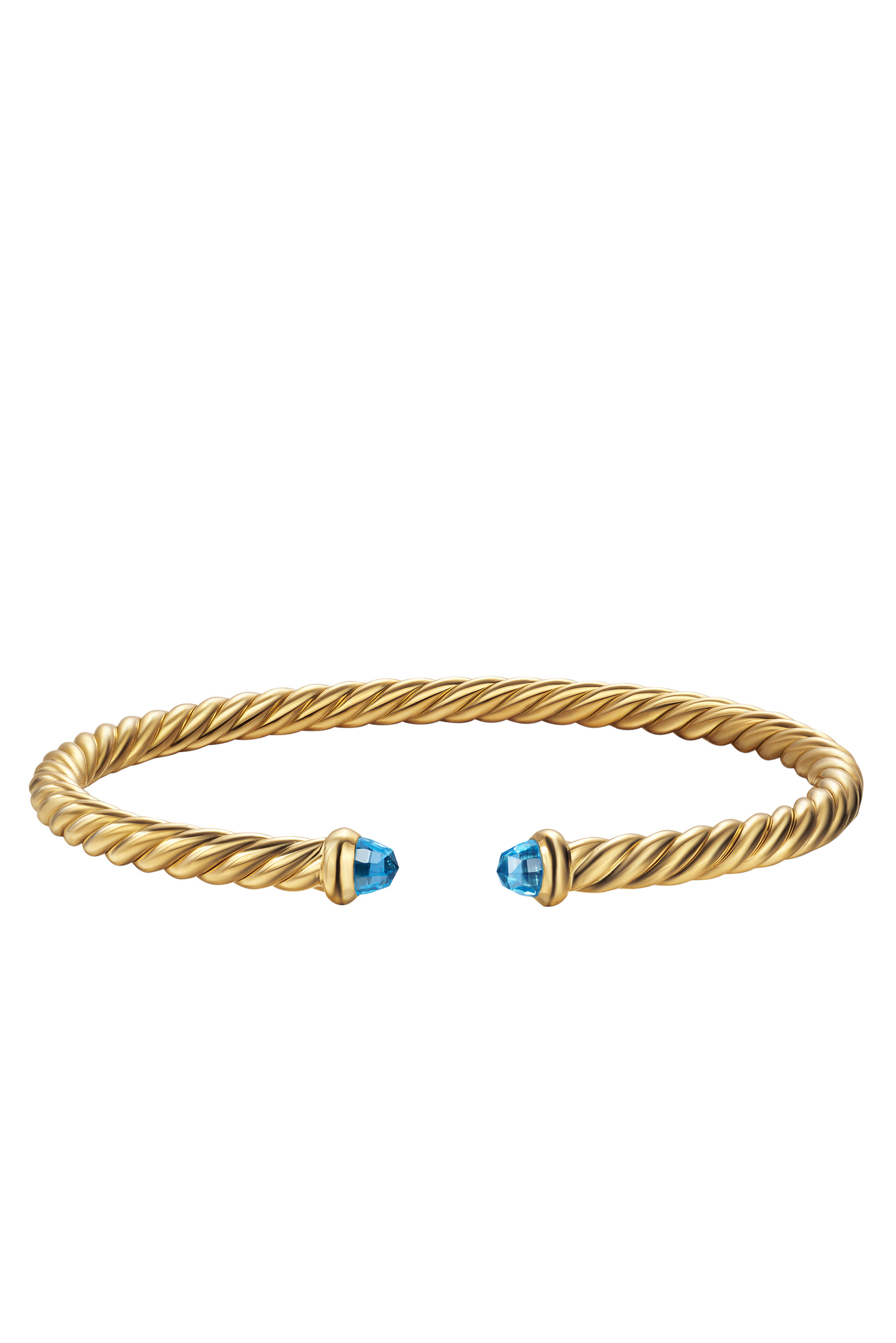 Cablespira&reg; Flex Bracelet, 18K Yellow Gold & Blue Topaz