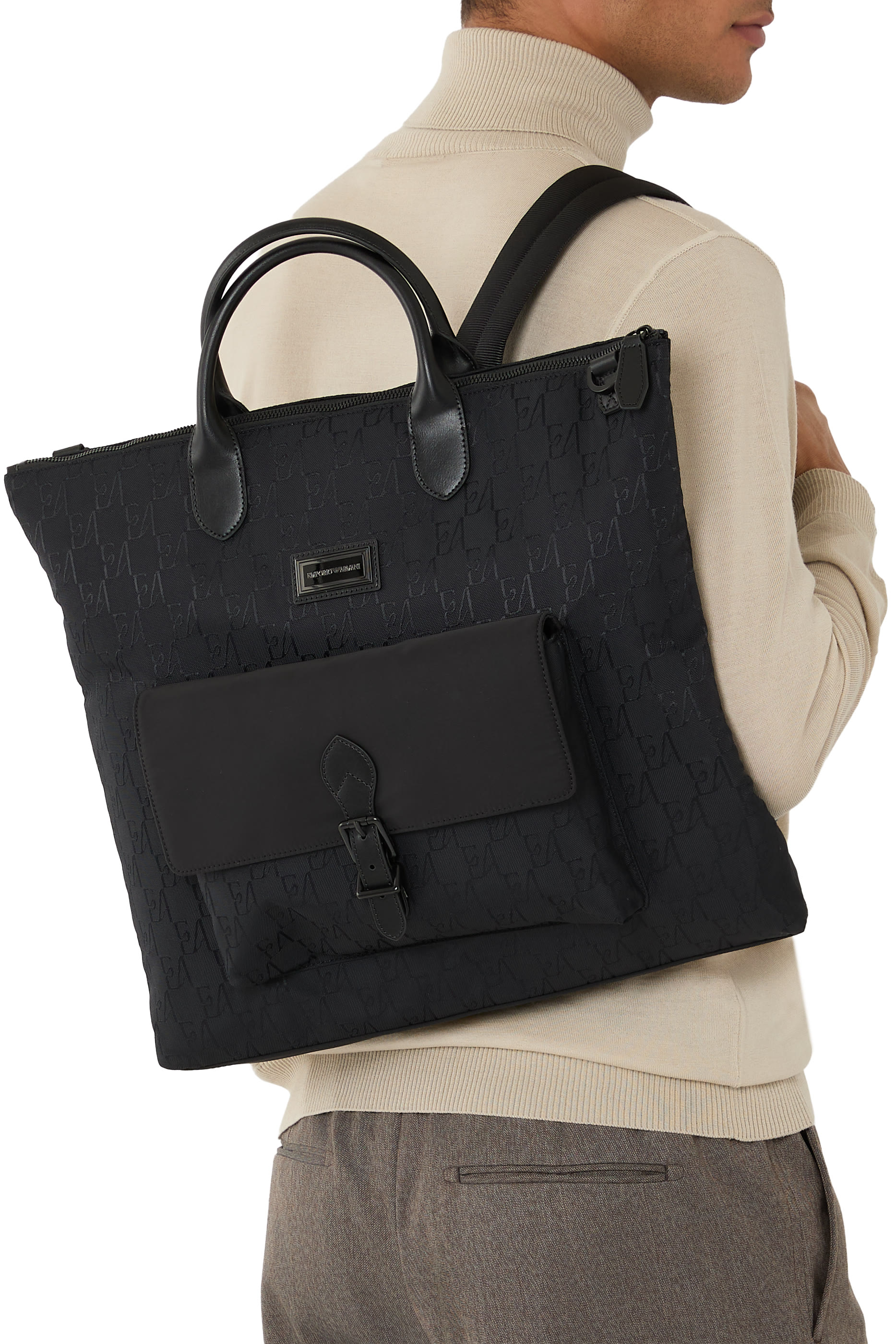 Monogram Pattern Tote Bag
