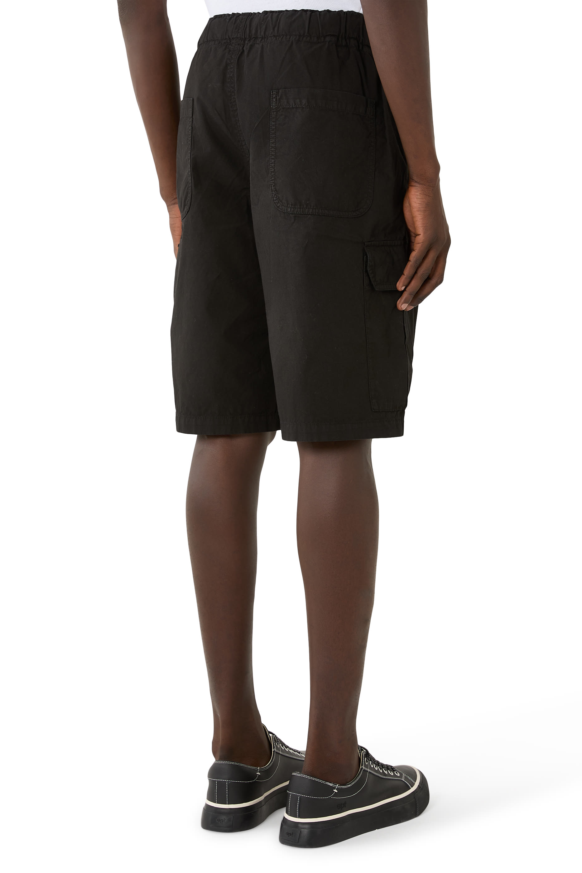 Curved Logo Loose Cargo Shorts