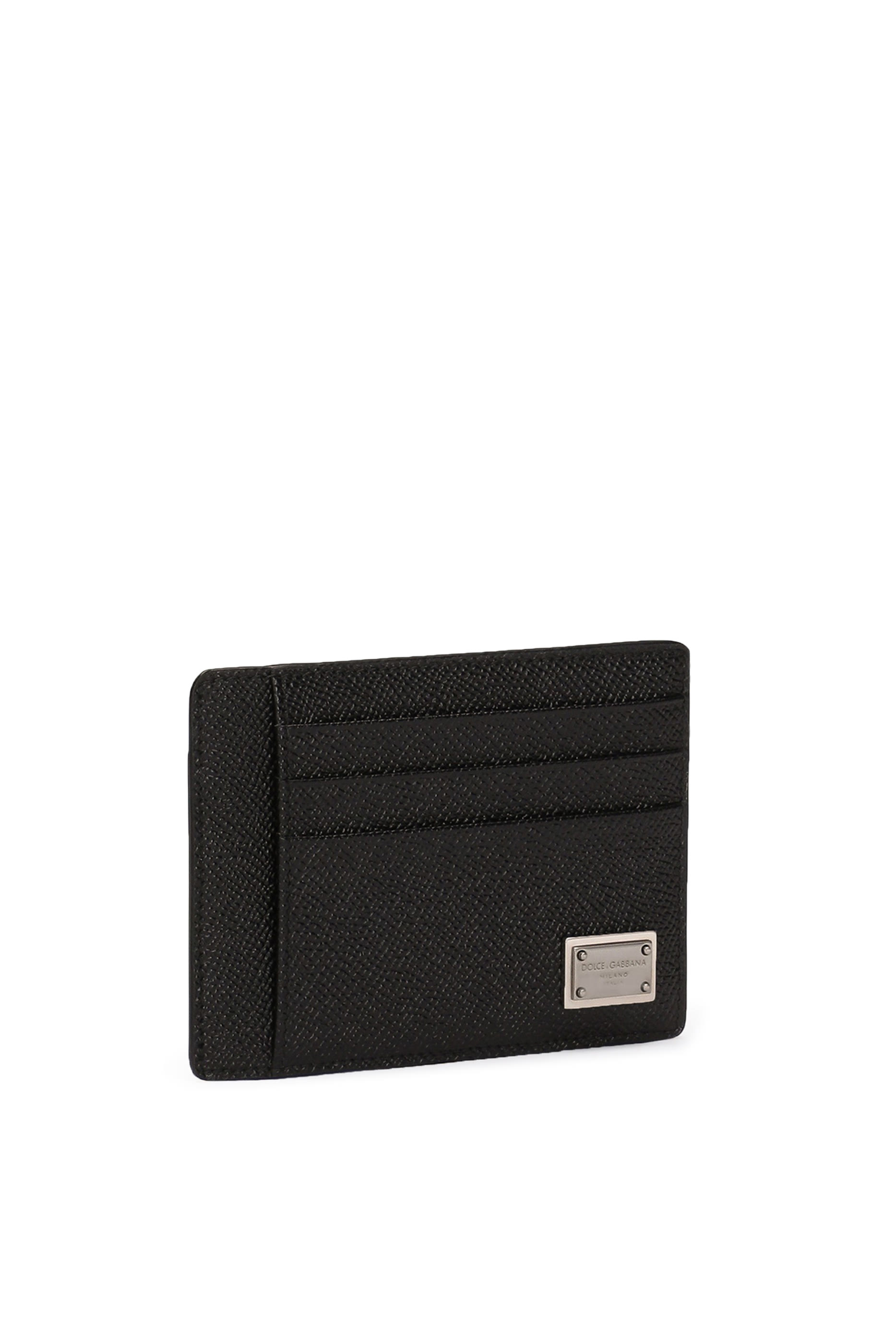Dauphine-Print Calfskin Card Holder 