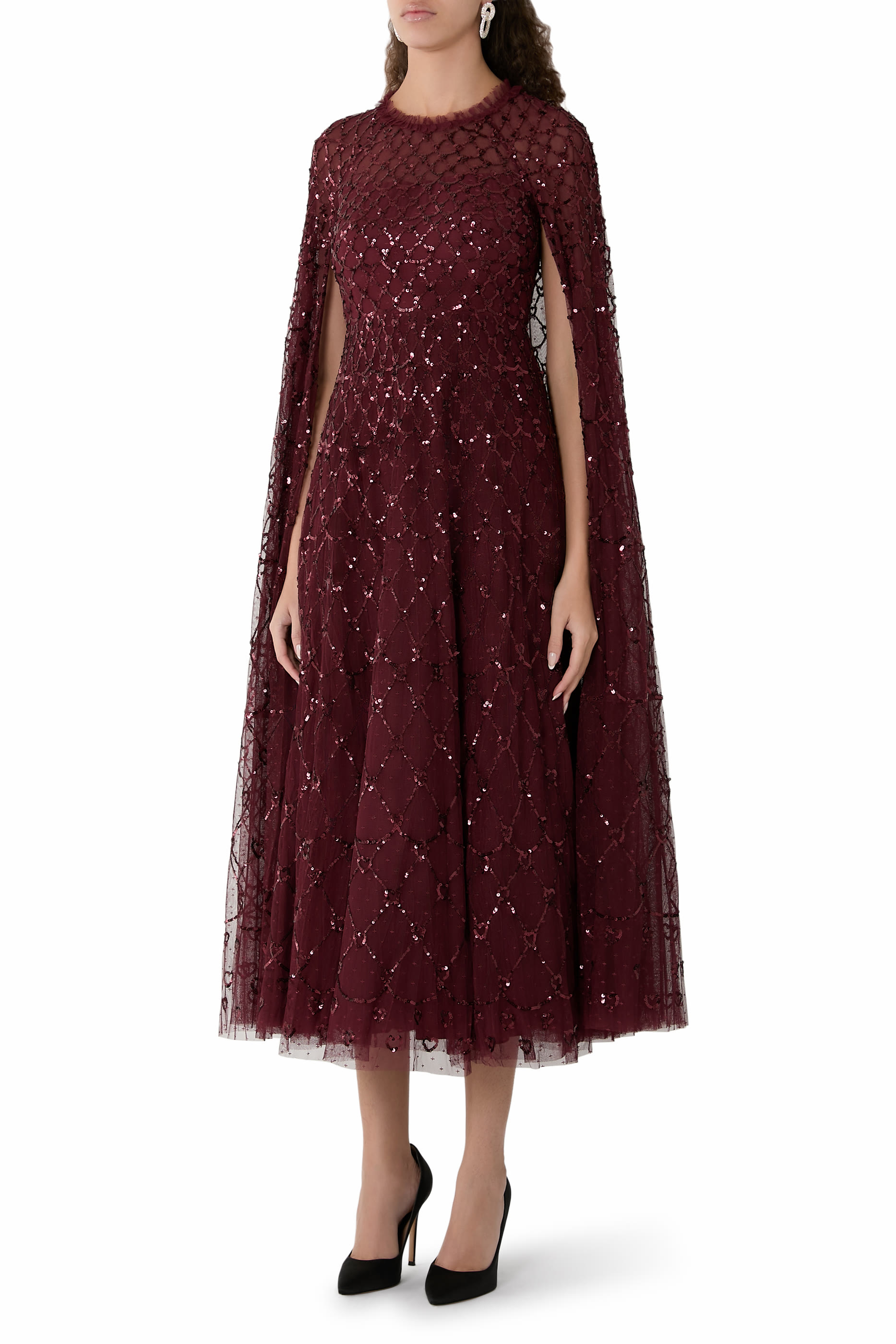 Heart Lattice Ankle Gown