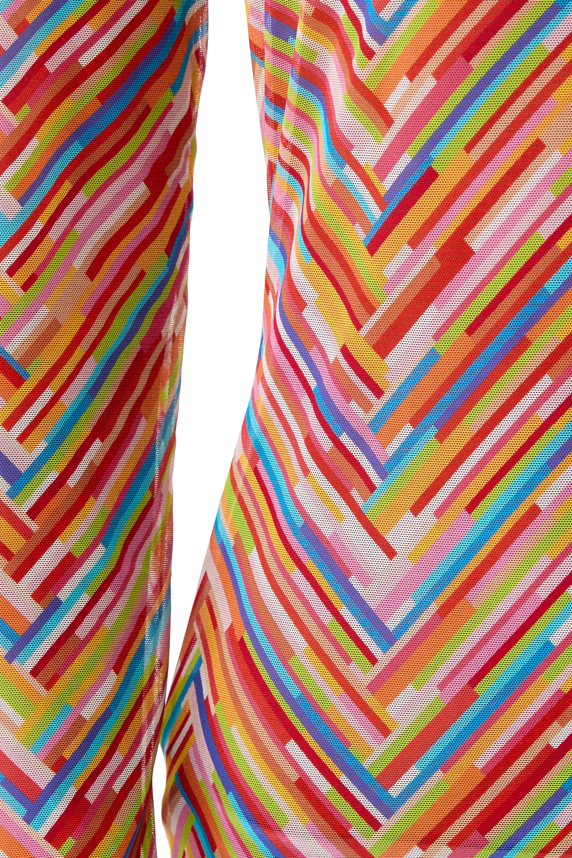 Beach Dress in Zigzag Print Tulle