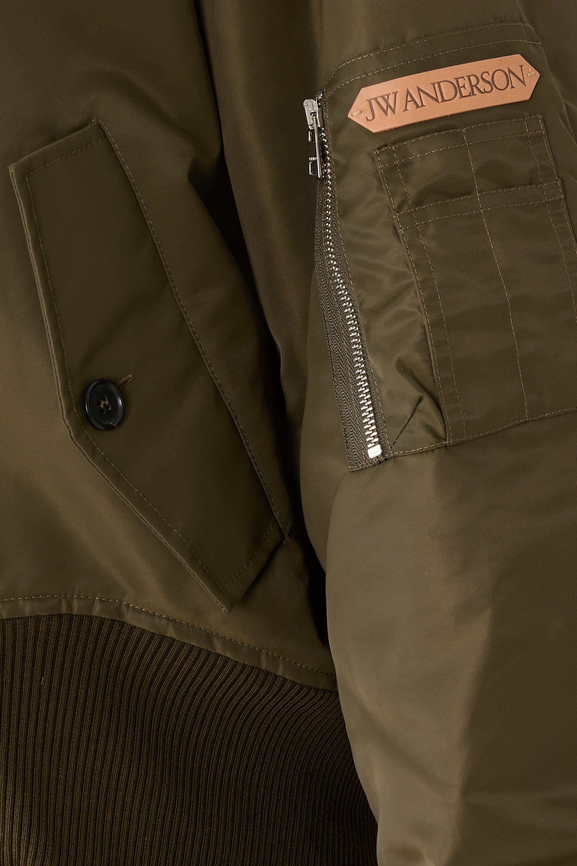 Oversized Tipped Hem Bomber Jacket