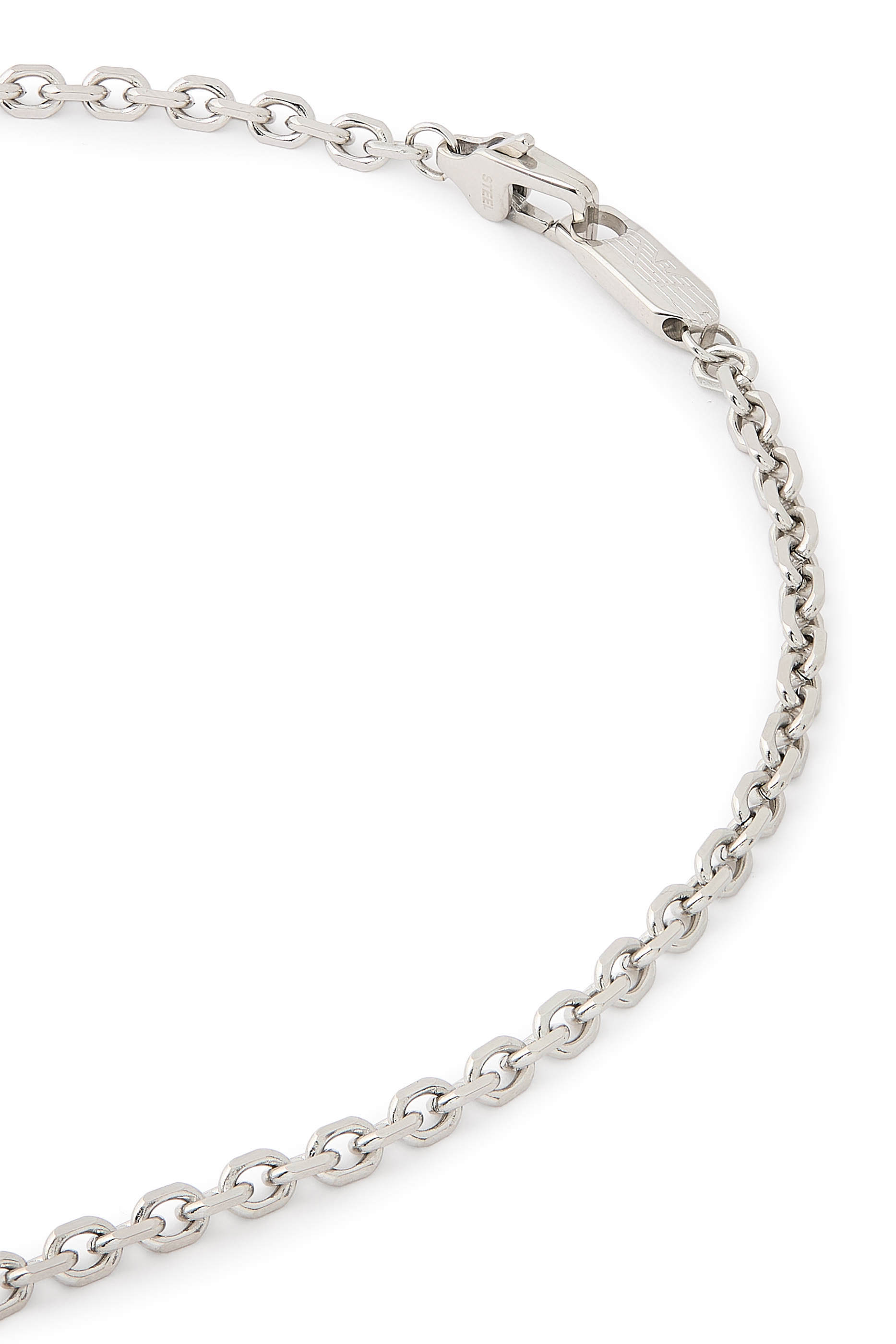 Two-Tone Stainless Steel Pendant Necklace