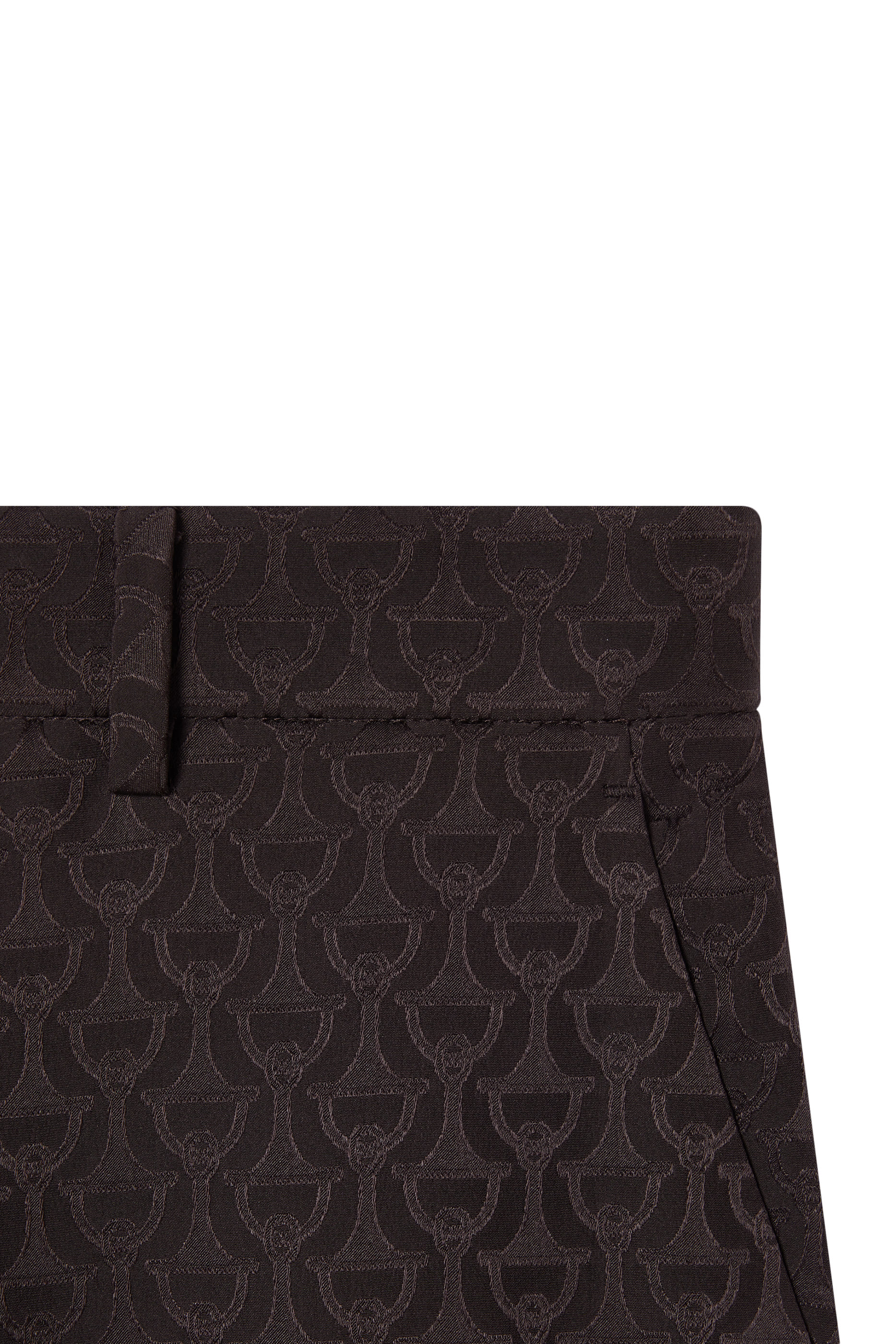 Horsebit Silk Jacquard Pants