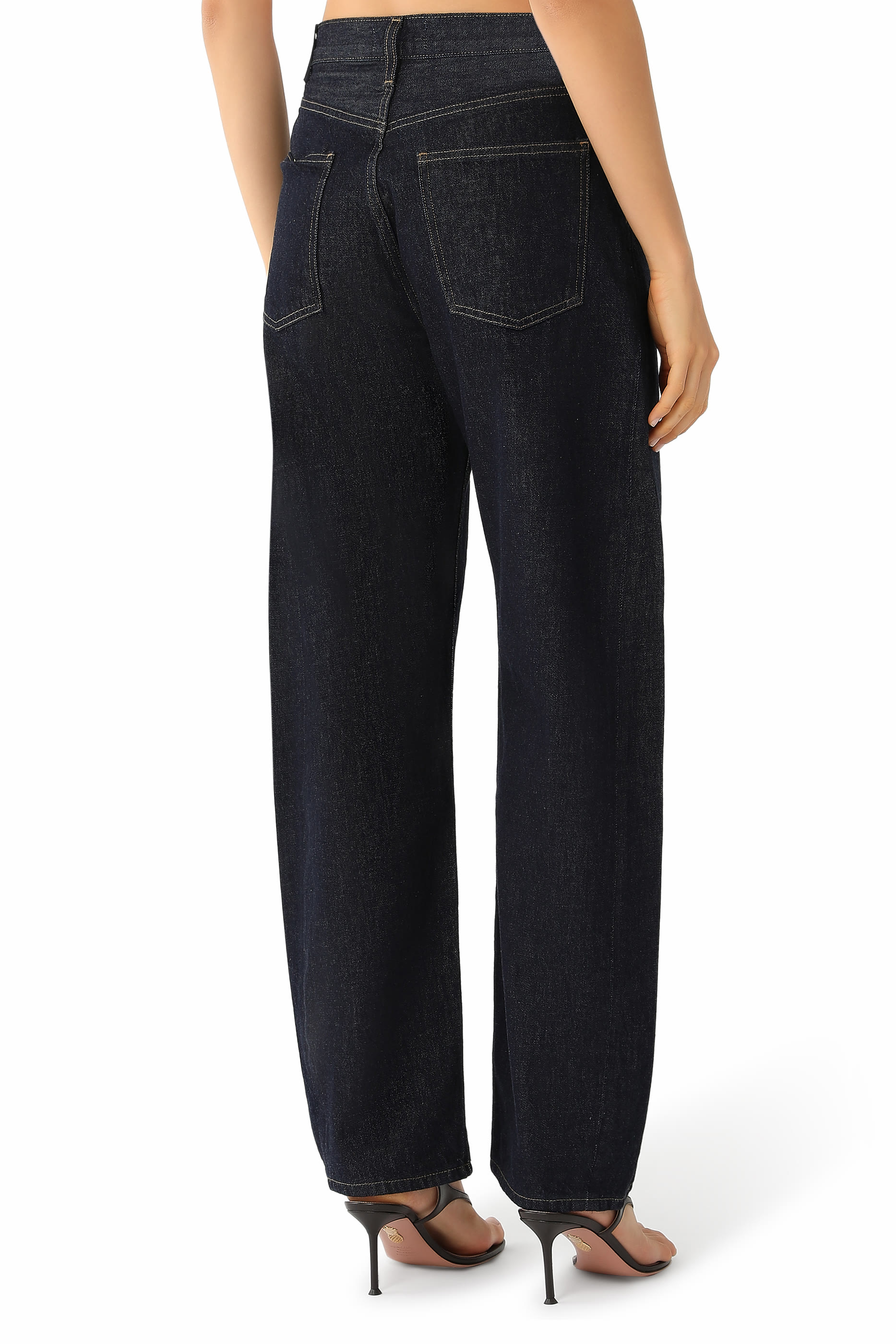 Luna High Rise Pieced Taper Jeans