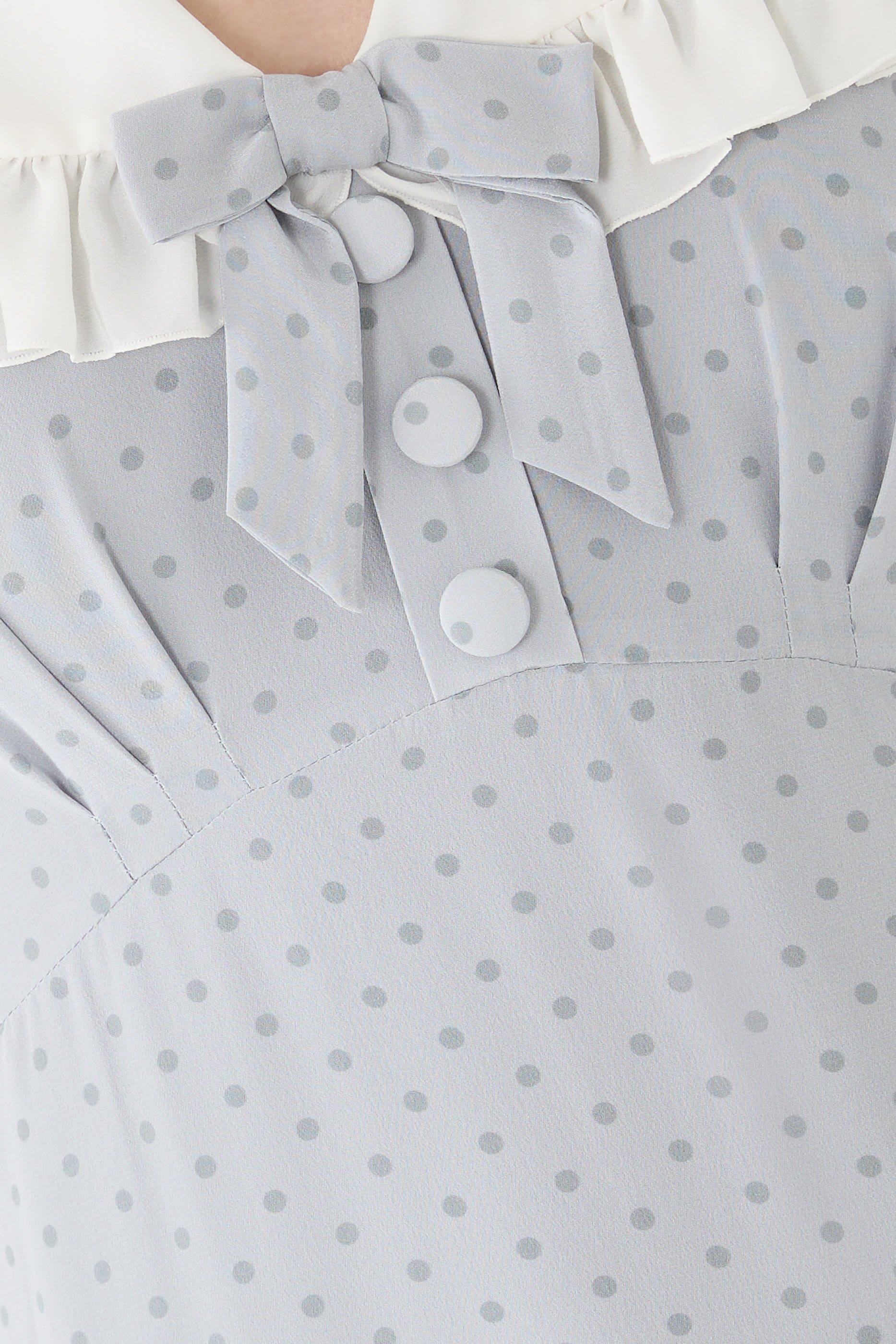 Polka Dot Collar Midi Dress