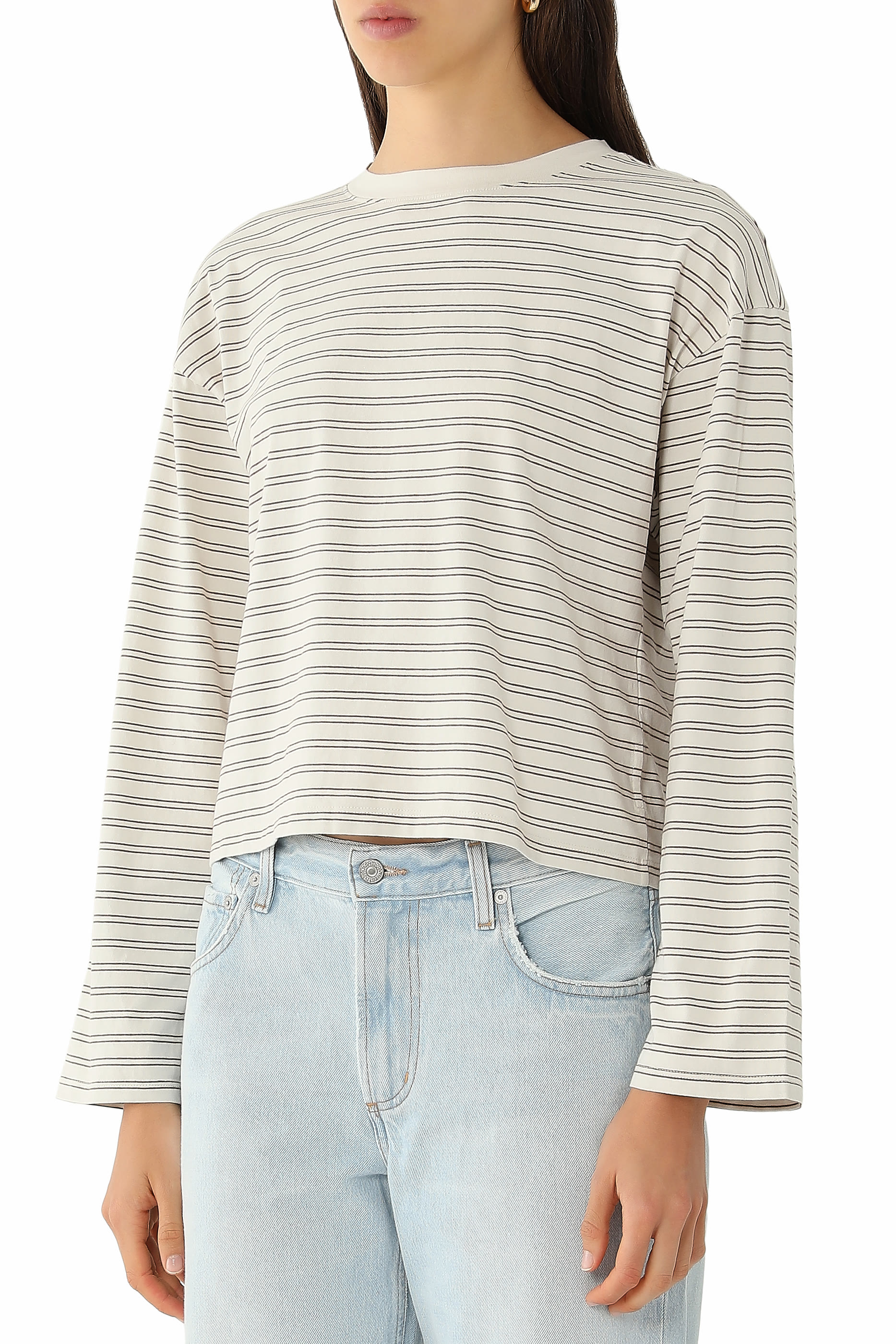Kelly Boxy Striped Long-Sleeve T-Shirt