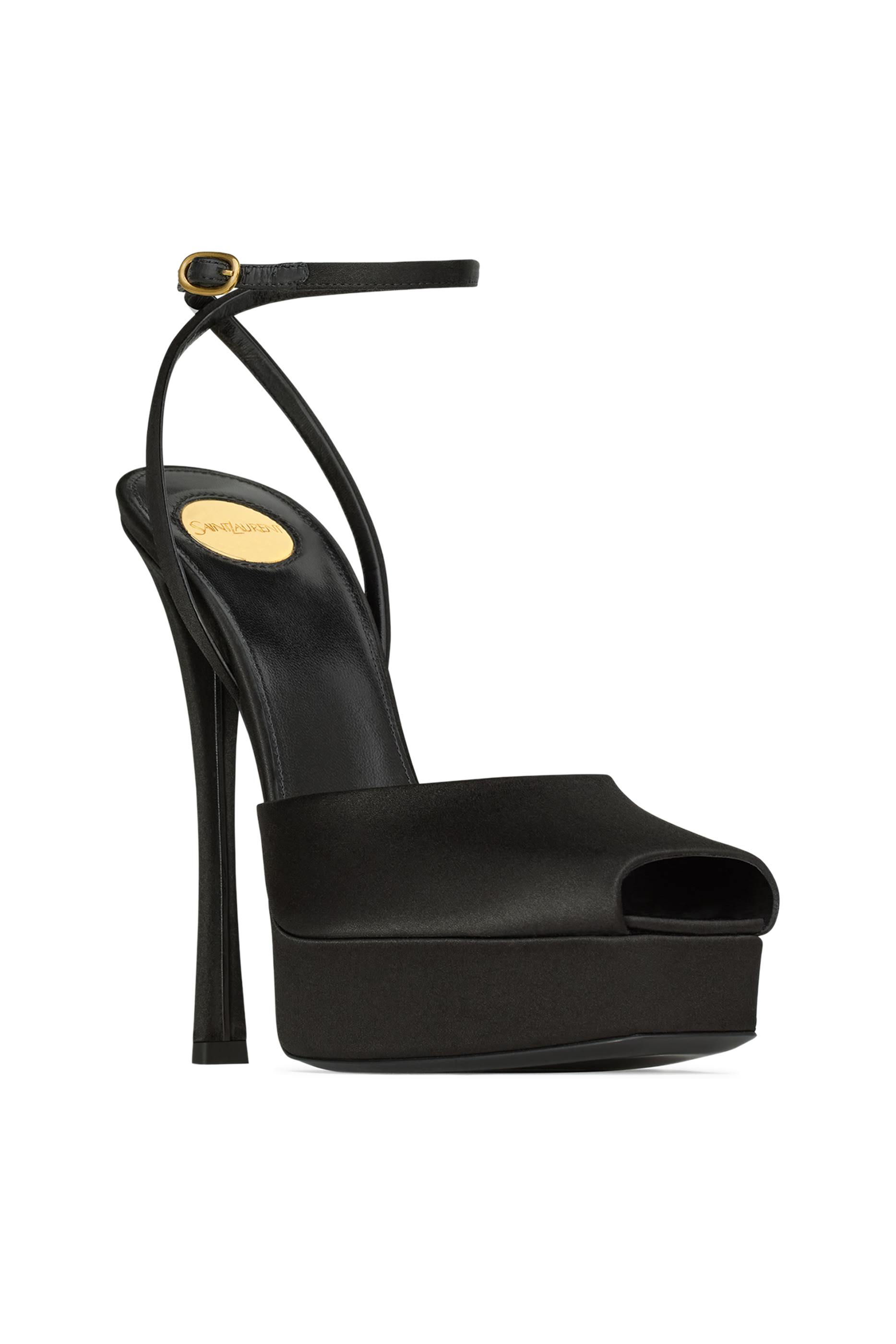  La  Scandale 140 Platform Sandals in Satin Crepe