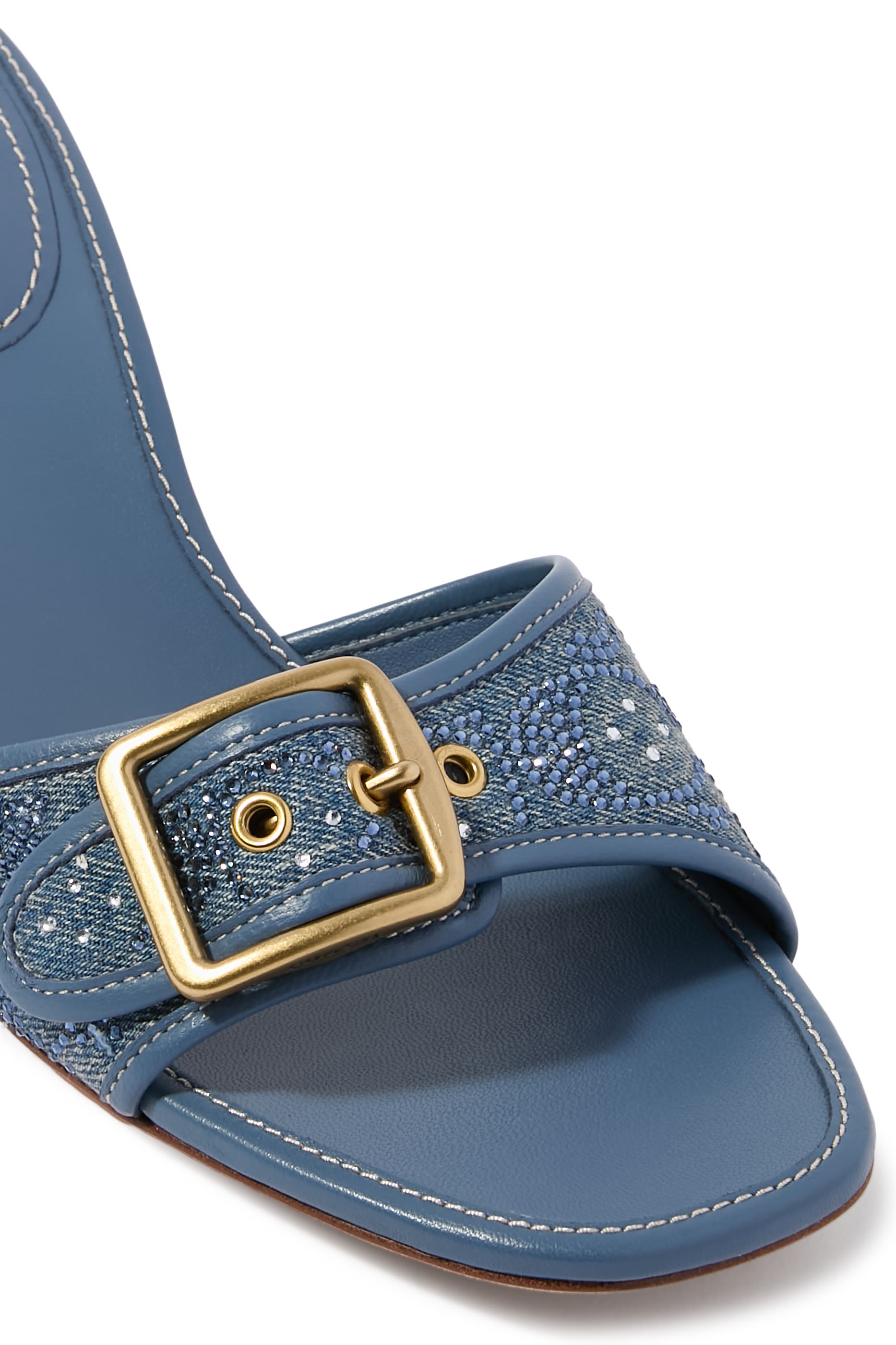  Margot 55 Sandals in Crystal Signature Denim