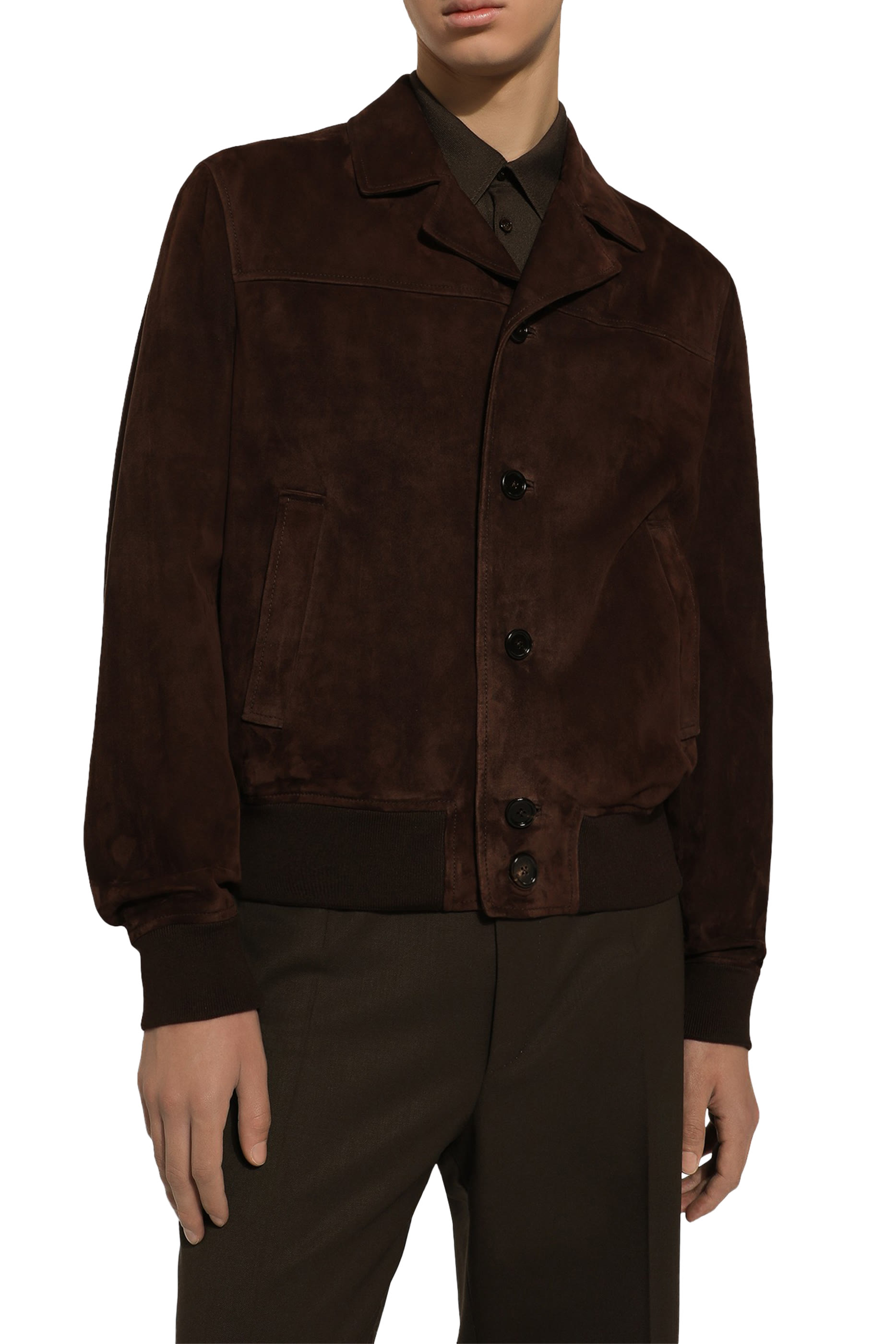  Nappa Suede Bomber Jacket