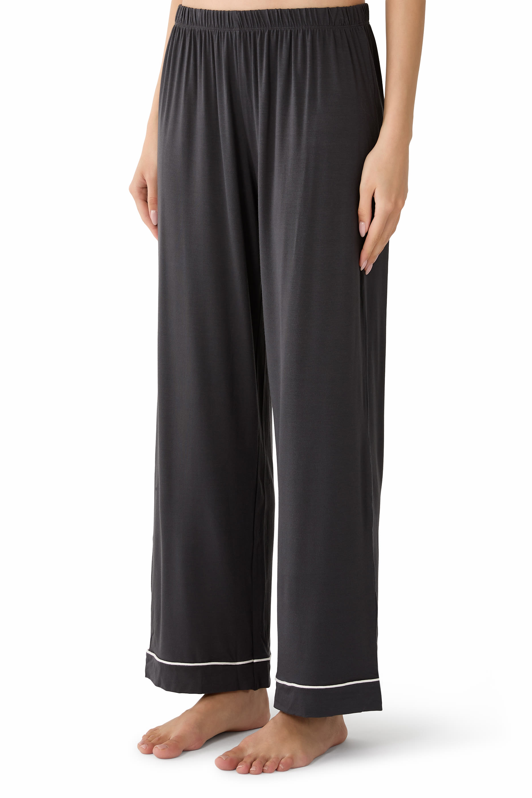 Cooling Jersey Relaxed Piped Pajama Set 