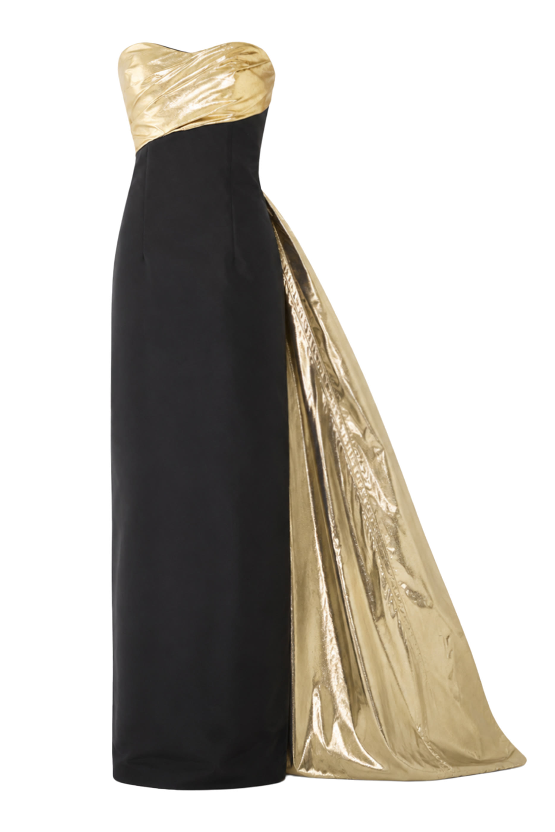 Strapless Lamé Gown