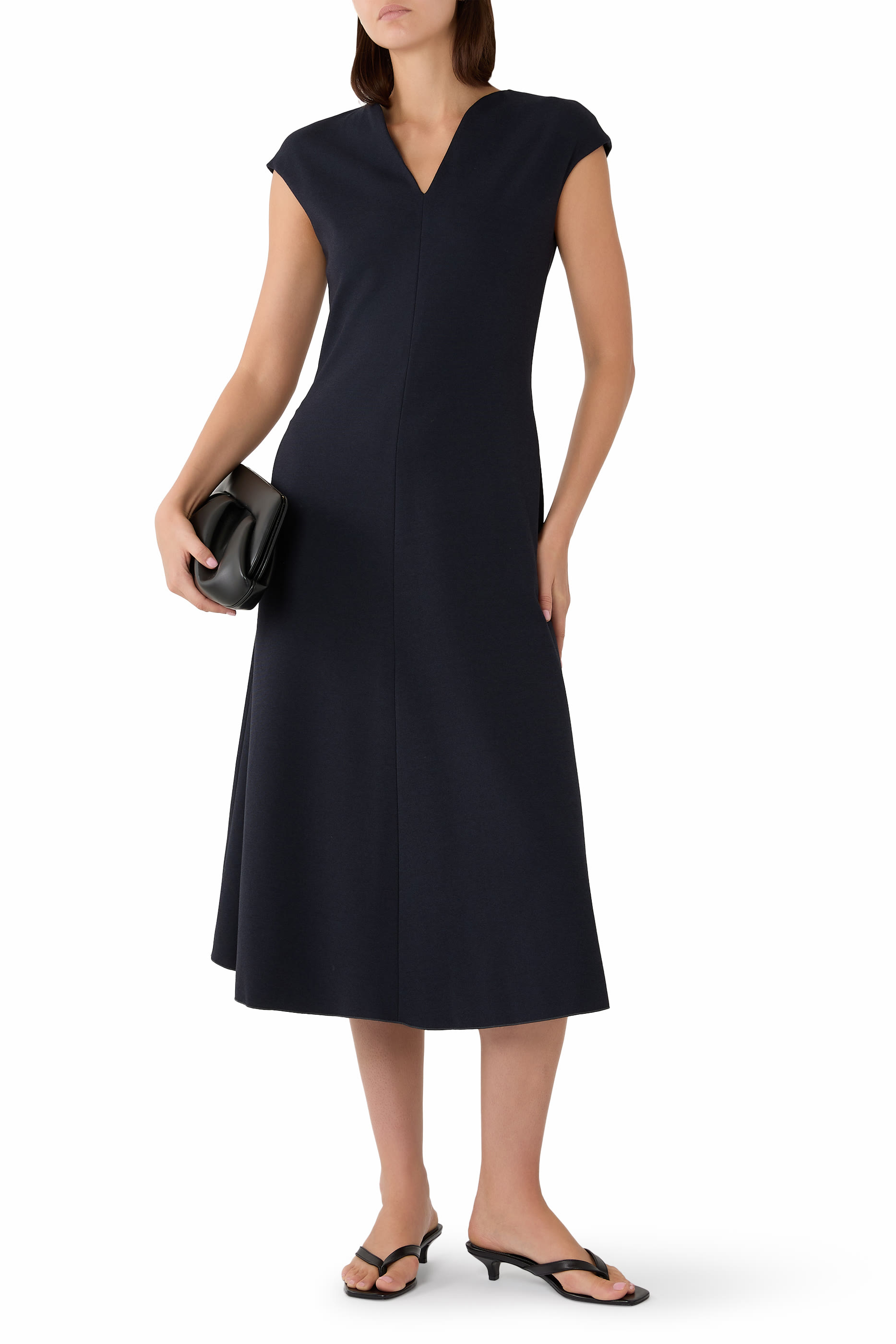 V-Neck Sleeveless A-Line Dress