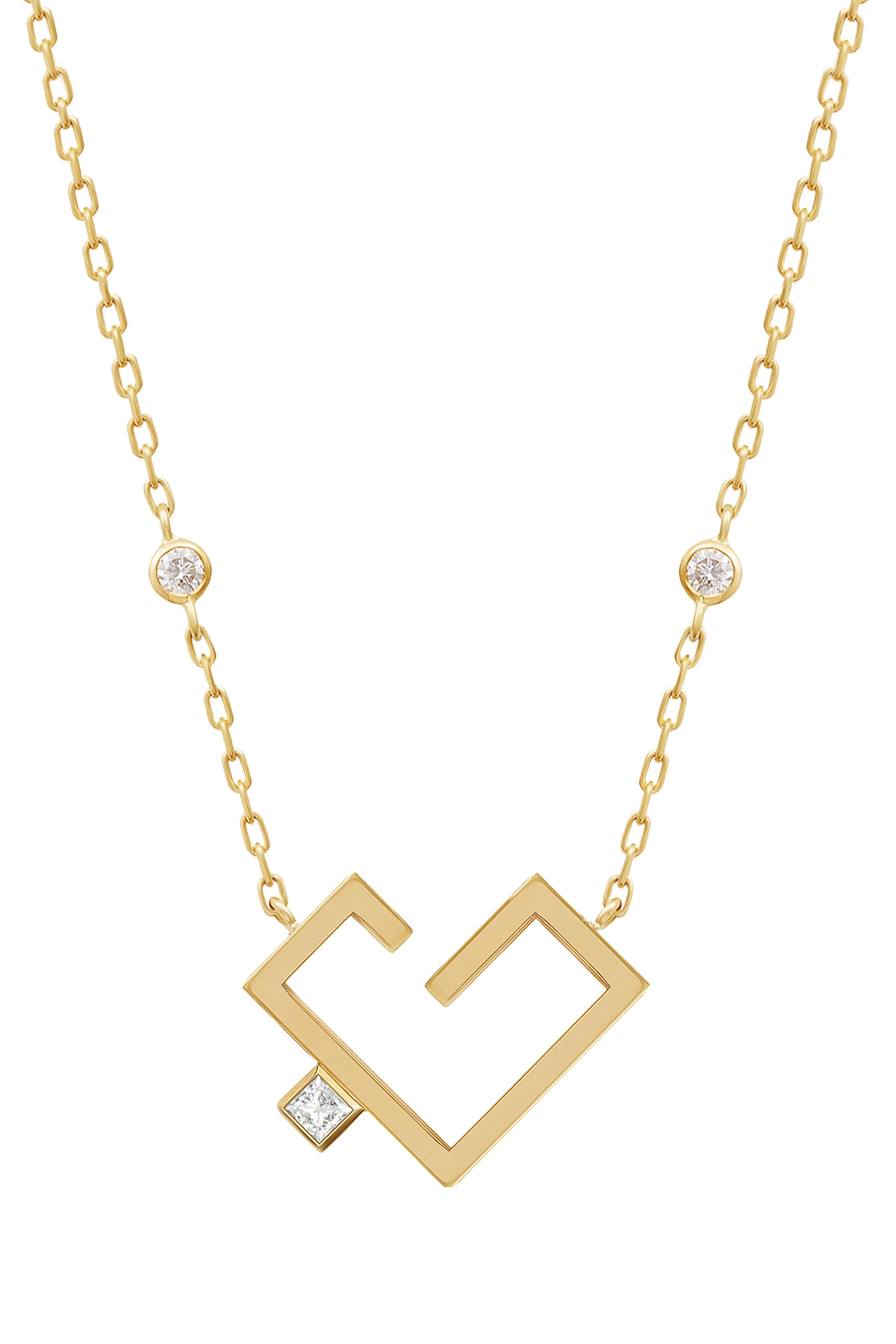Hubb Necklace, 18k Yellow Gold & Diamonds