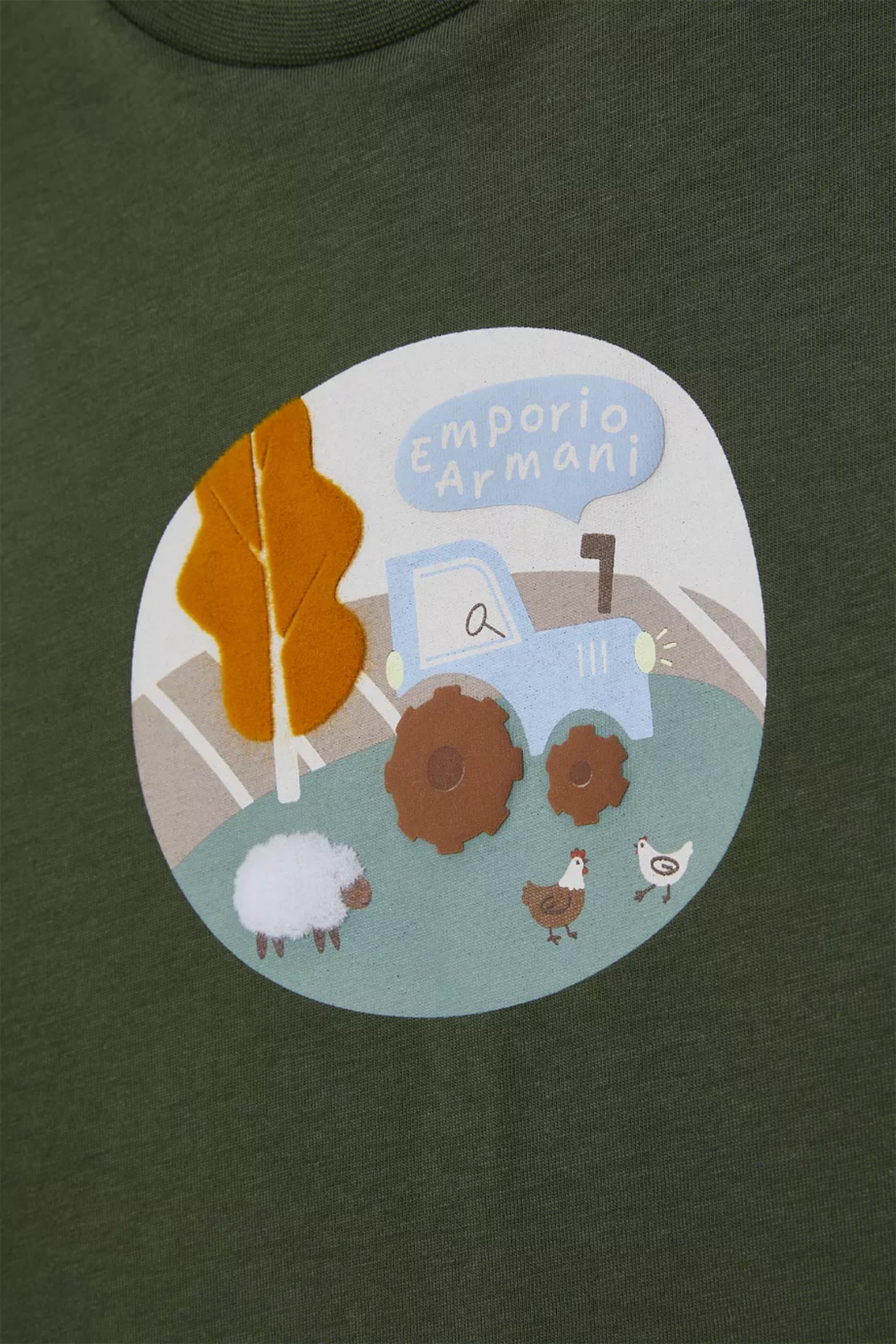 Kids Cotton Jersey T-Shirt with Pastoral Scene Graphic