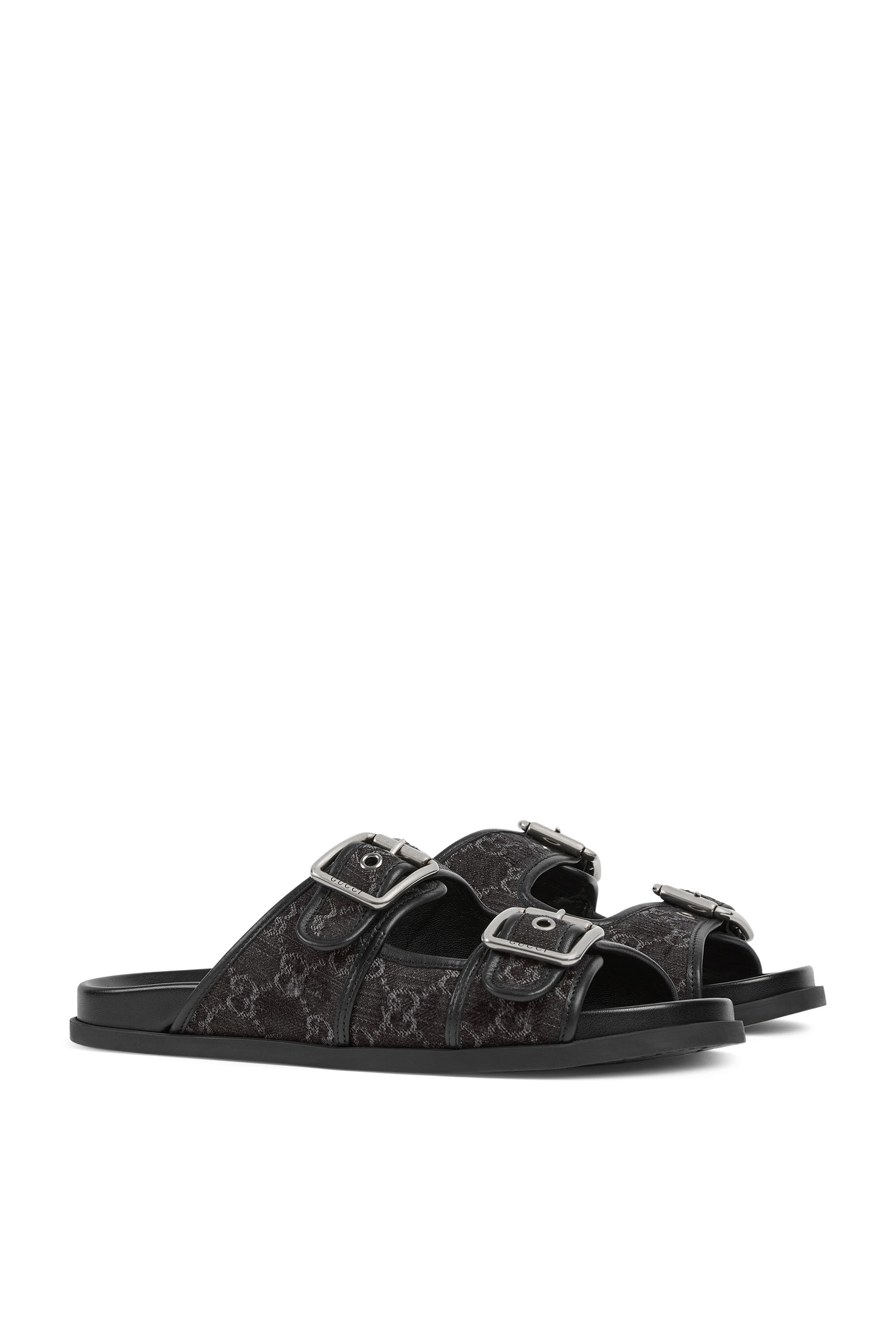 Logo Buckle Slide Sandals 