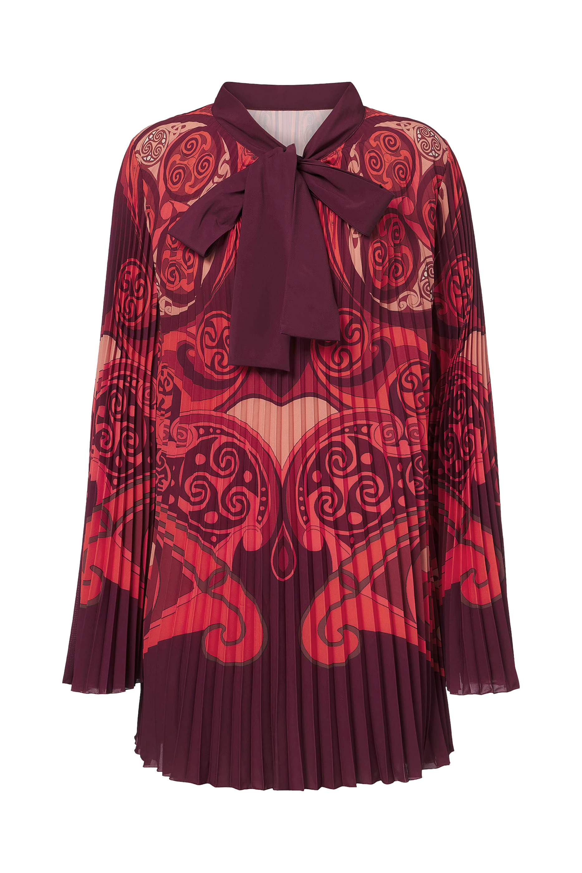 Twirling Tunic Pleated Top