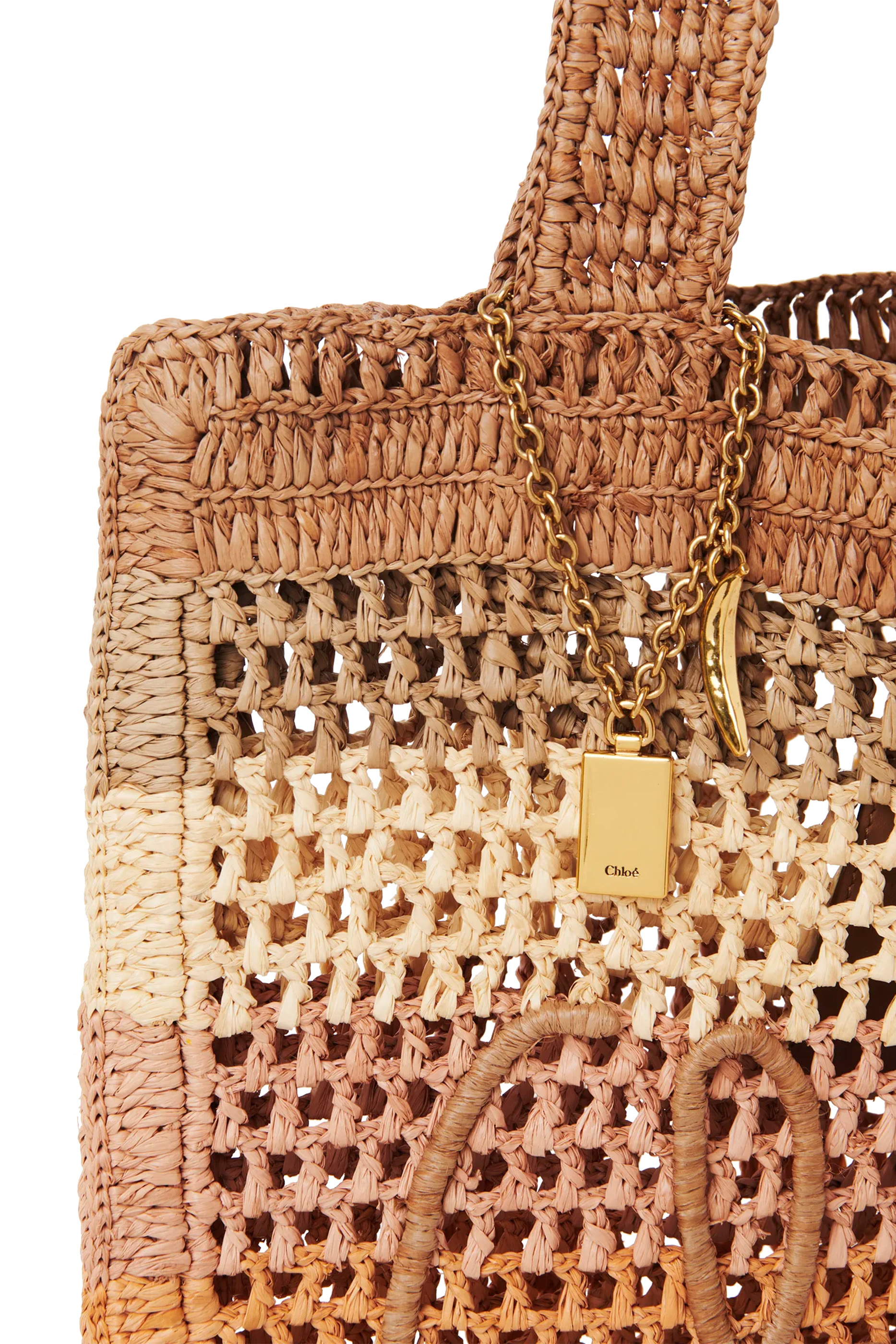 Summer Banana Tote Bag in Raffia