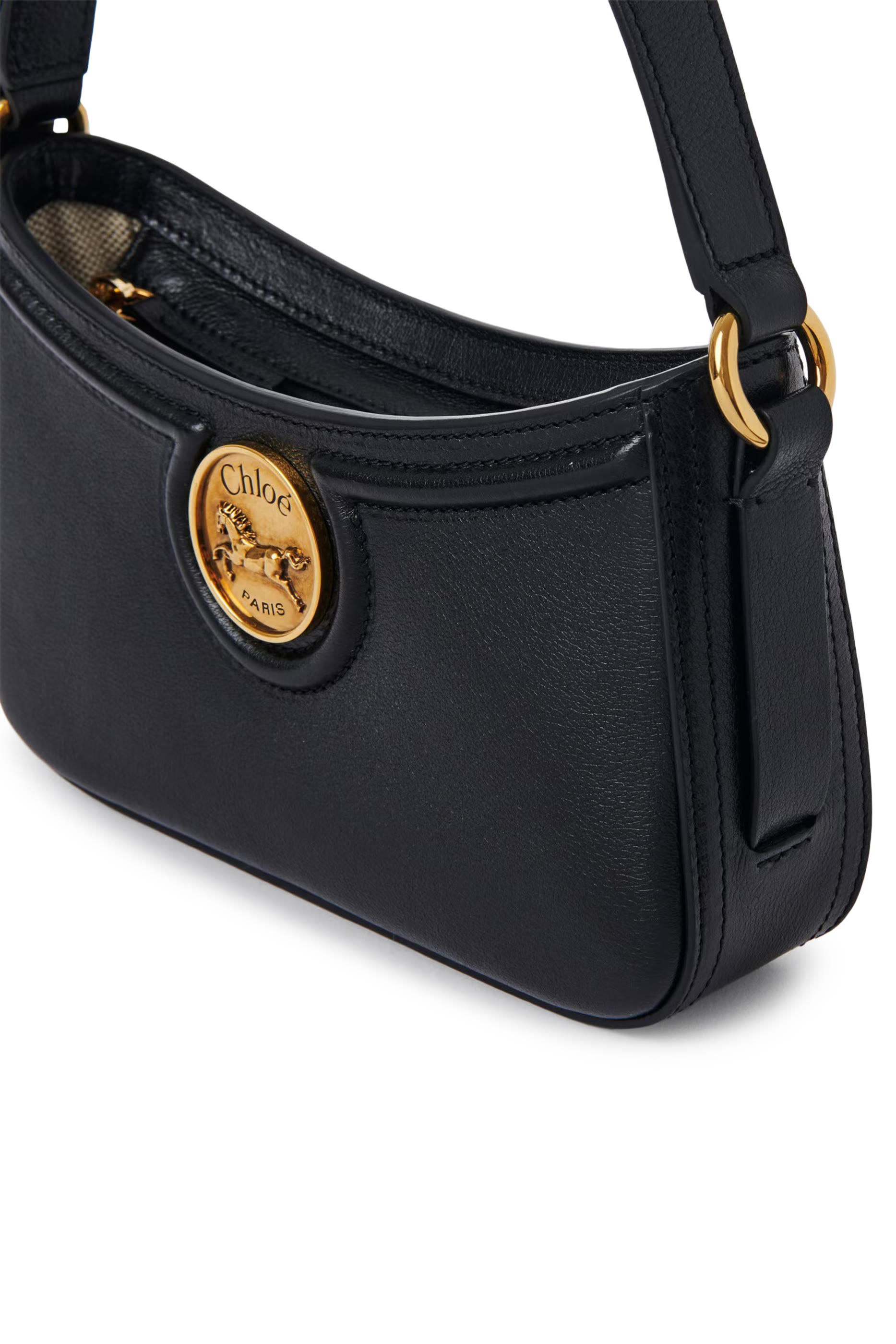 Horse Medal Shoulder Bag in Grained Leather