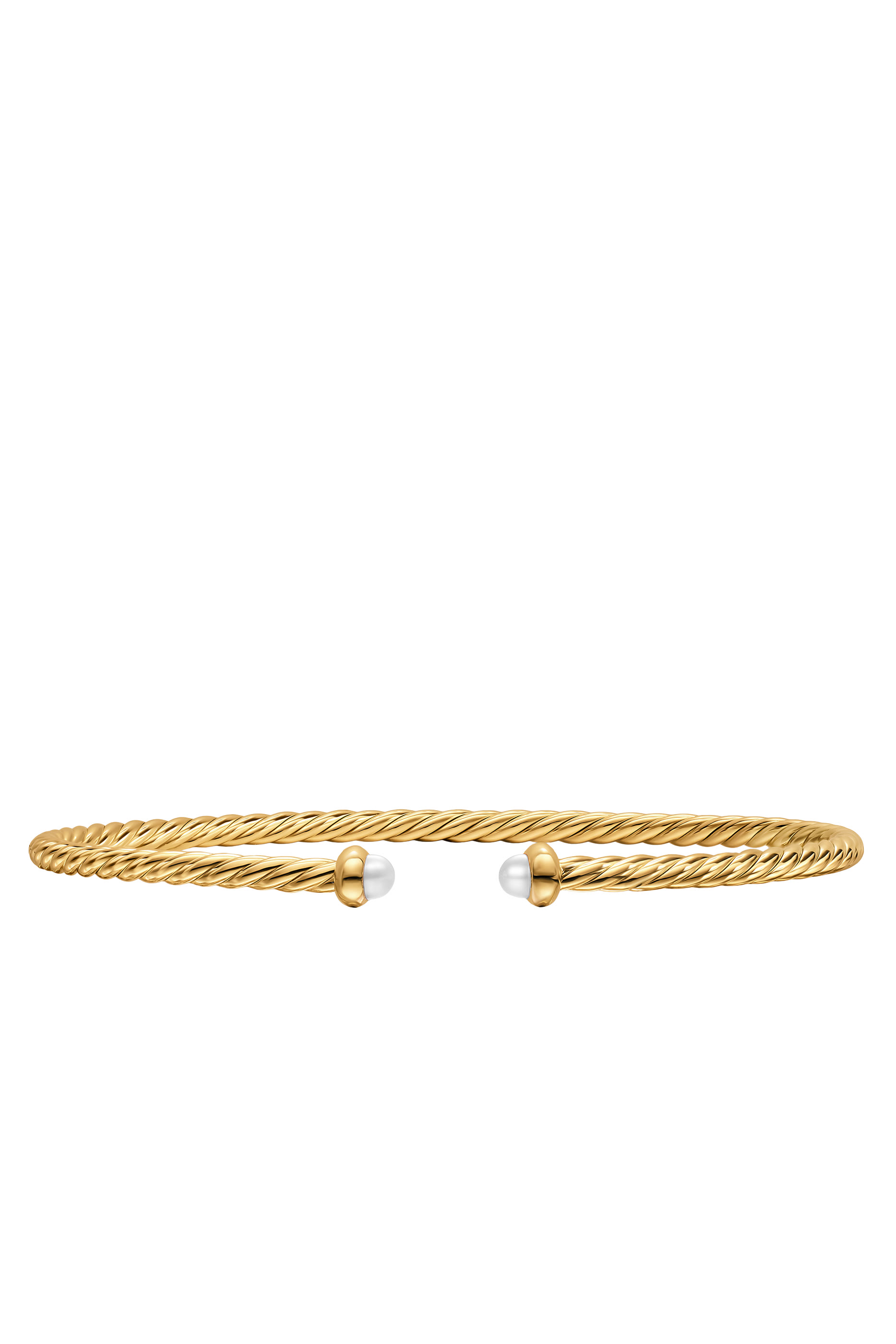 Micro Cablespira® Flex Bracelet, 18k Yellow Gold & Mother of Pearl