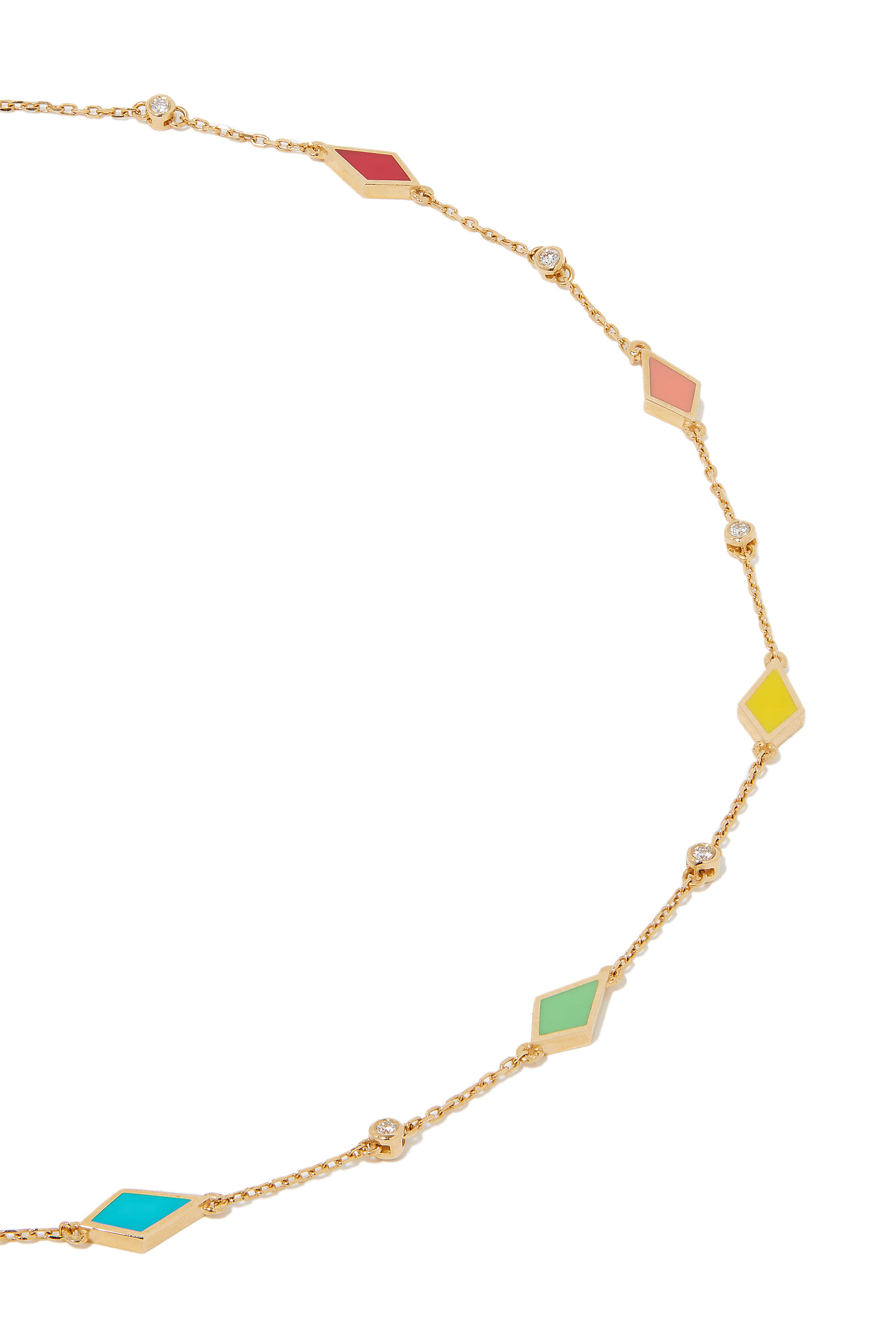Mosaic Choker Necklace, 18k Yellow Gold & Diamonds