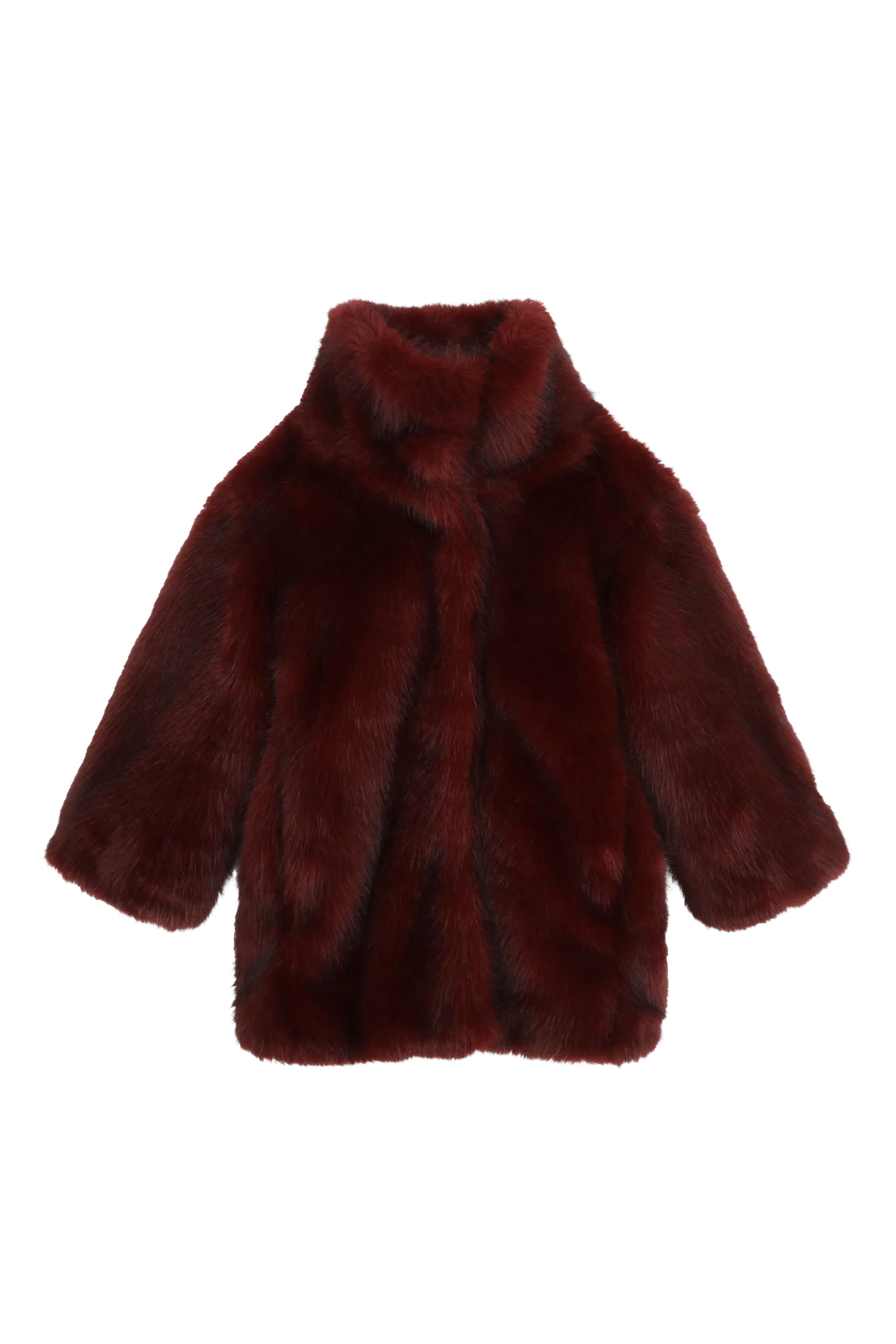 Kids Faux-Fur Long Sleeves Coat