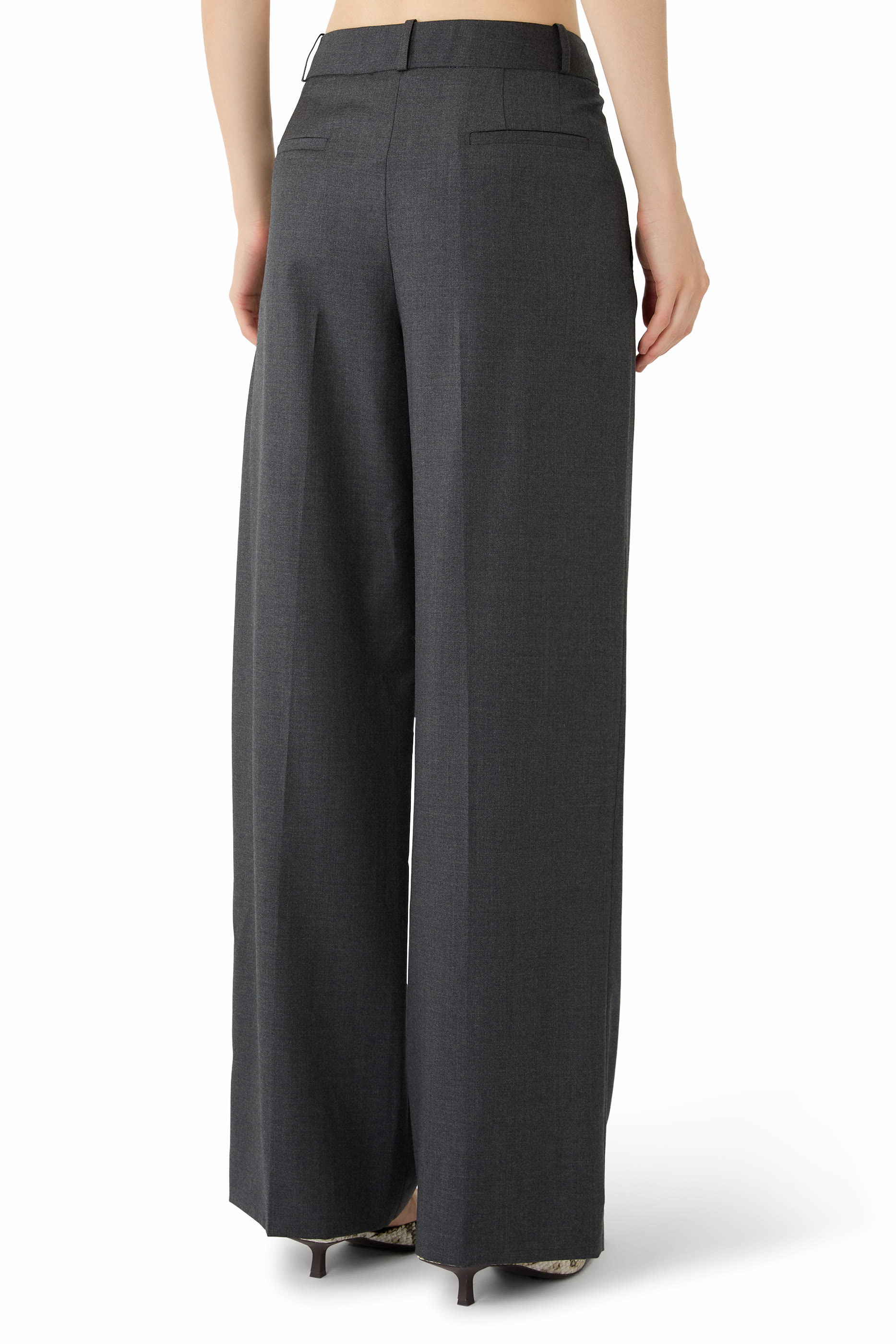  SBIRU LDS Virgin Wool Pleated Trousers 