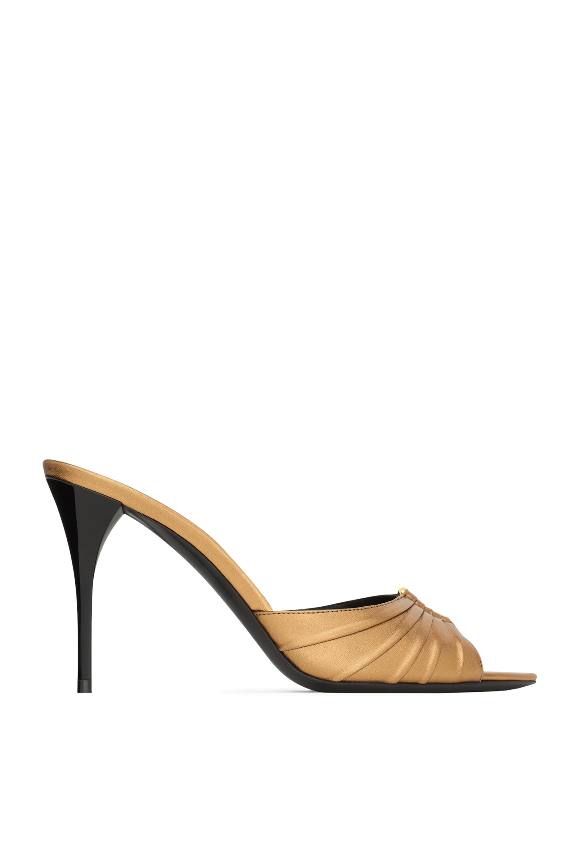 Babylone 90 Mules in Metallic Leather