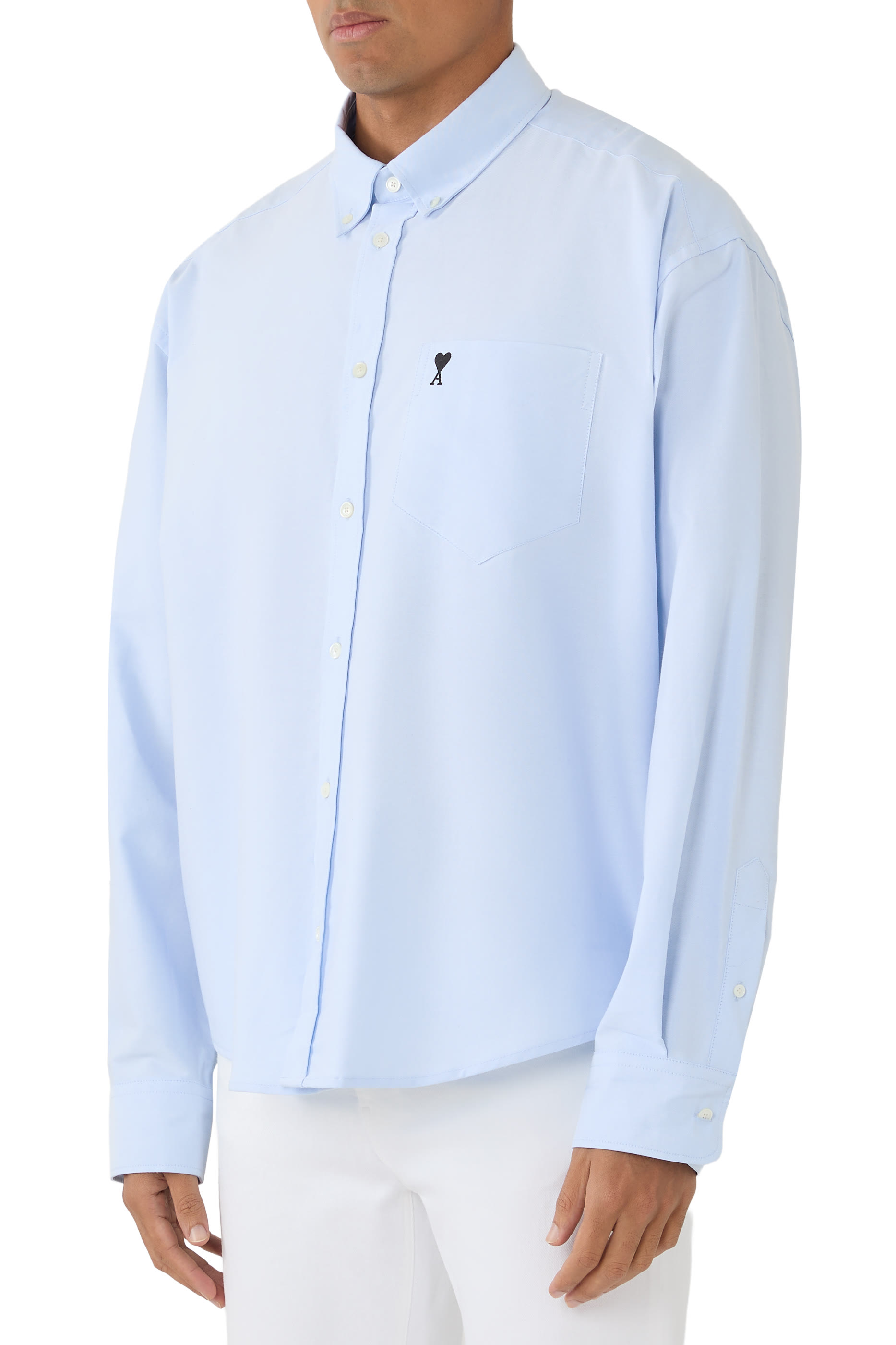 Boxy Embroidered Ami De Coeur Shirt 