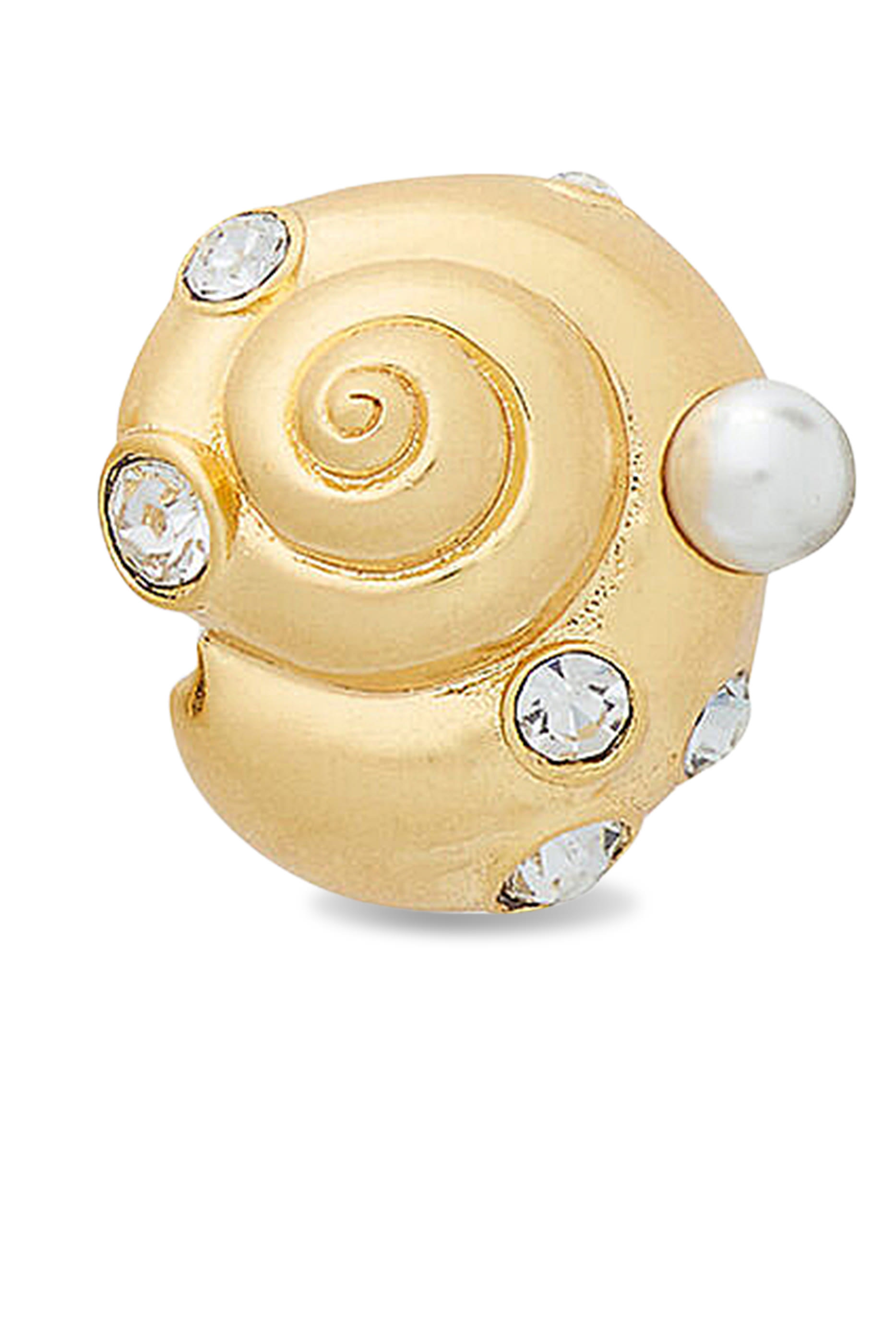 Beachside Studs, Plated Metal & Cubic Zirconia, Glass Stone, Glass Pearl, Titanium Posts