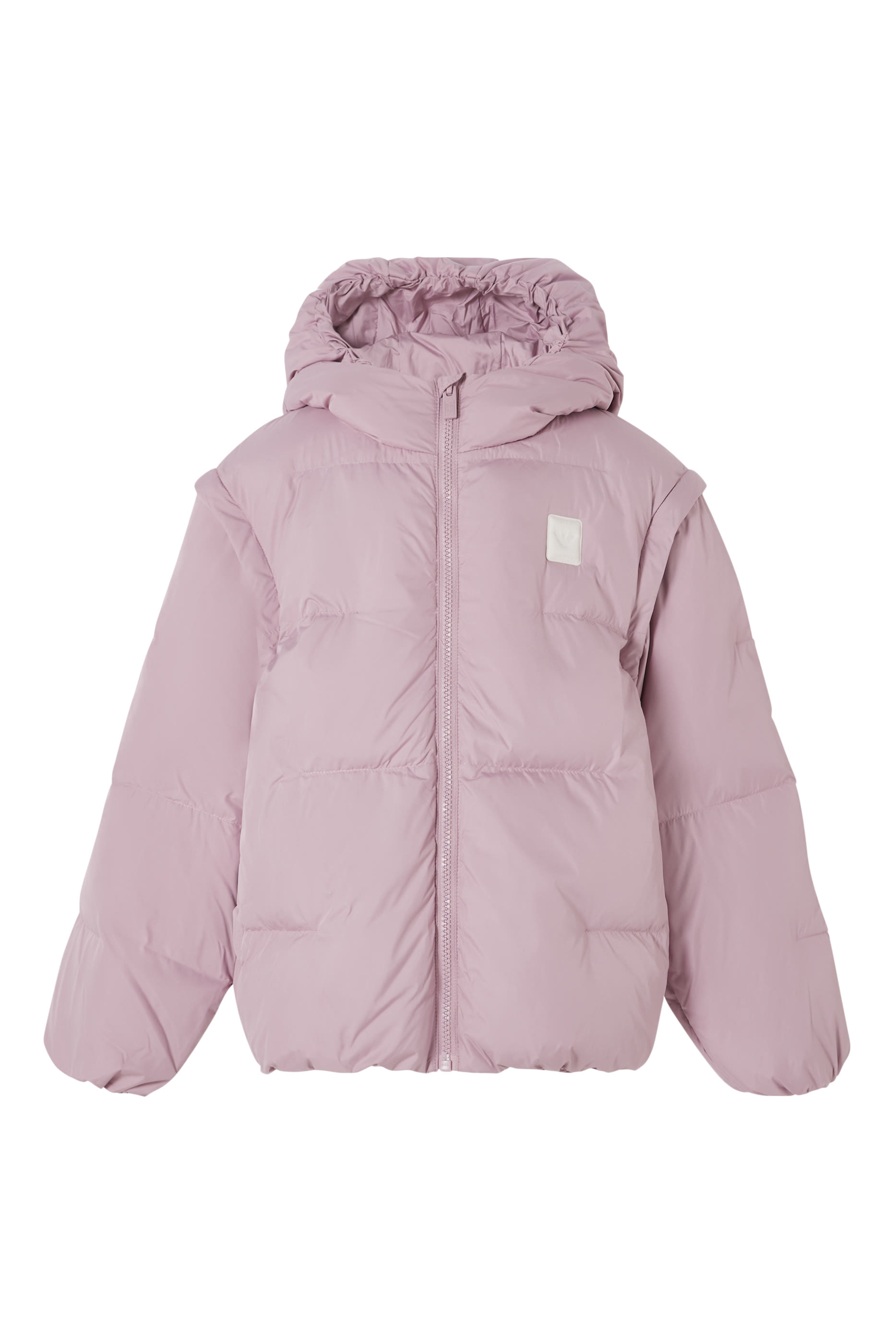 Kids EA Logo Patch Hooded Down Coat