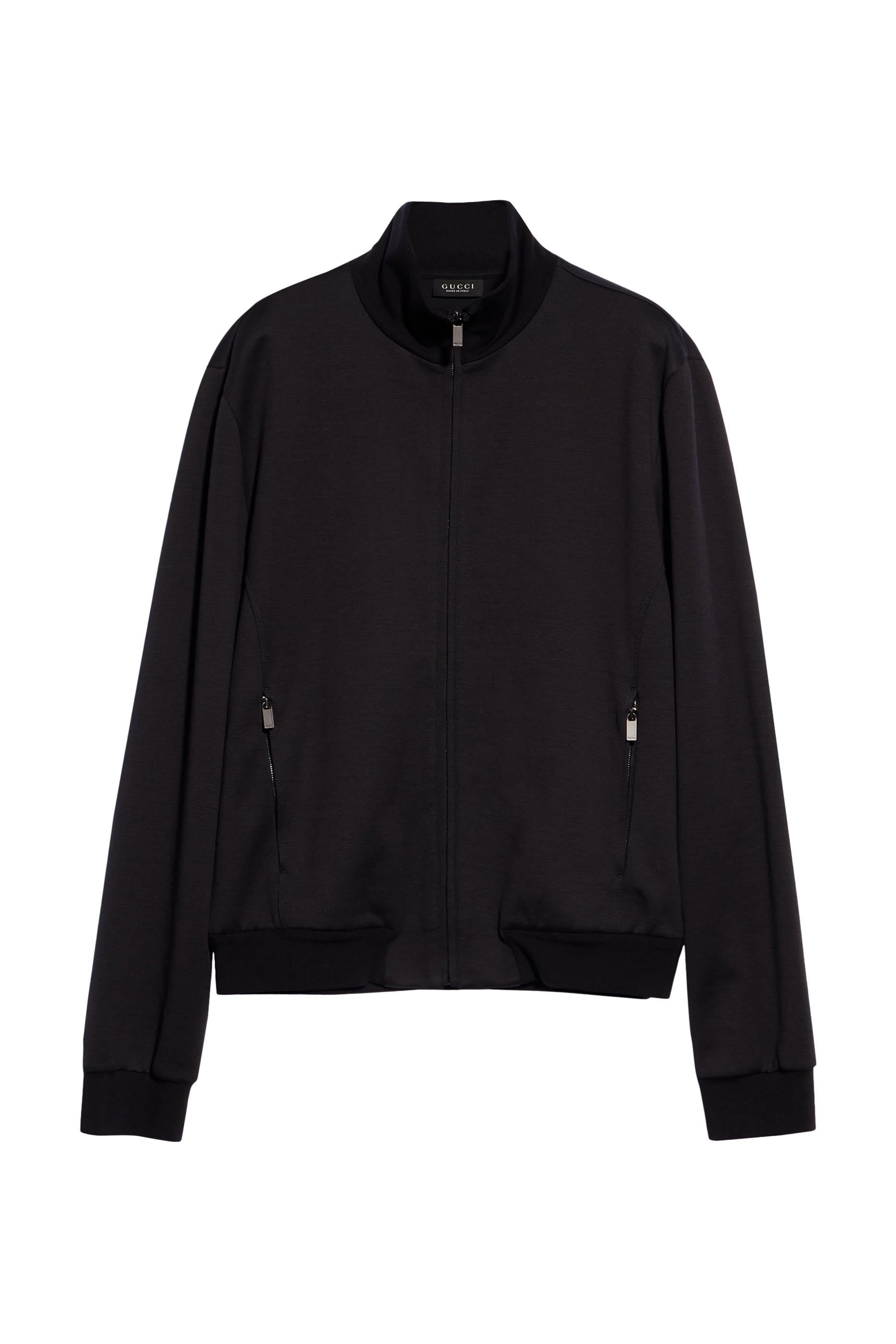 Silk Cotton Jersey Zip Jacket 