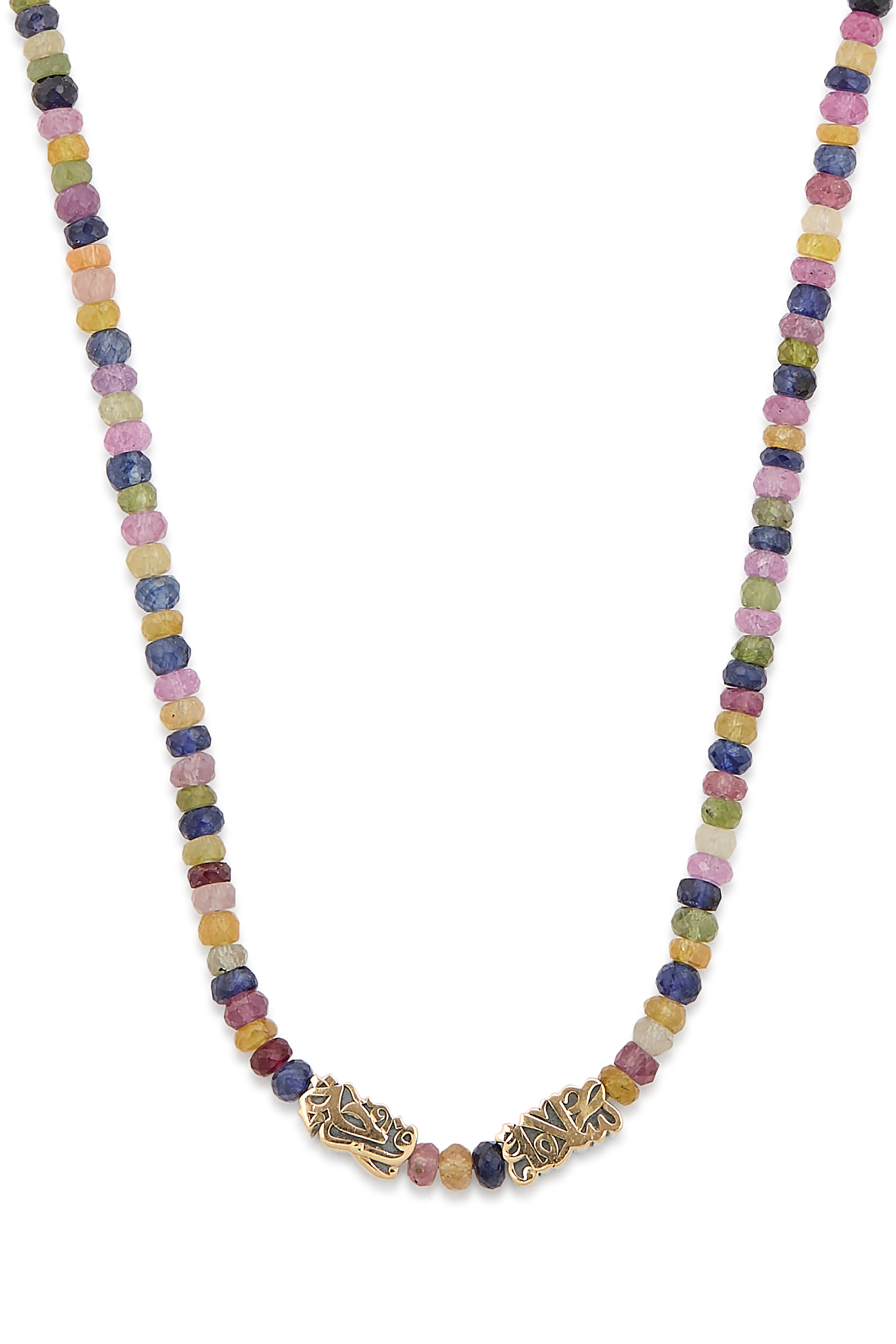  Happiness Wrap-Around Bracelet, 18K Yellow Gold with Sterling Silver & Sapphire 