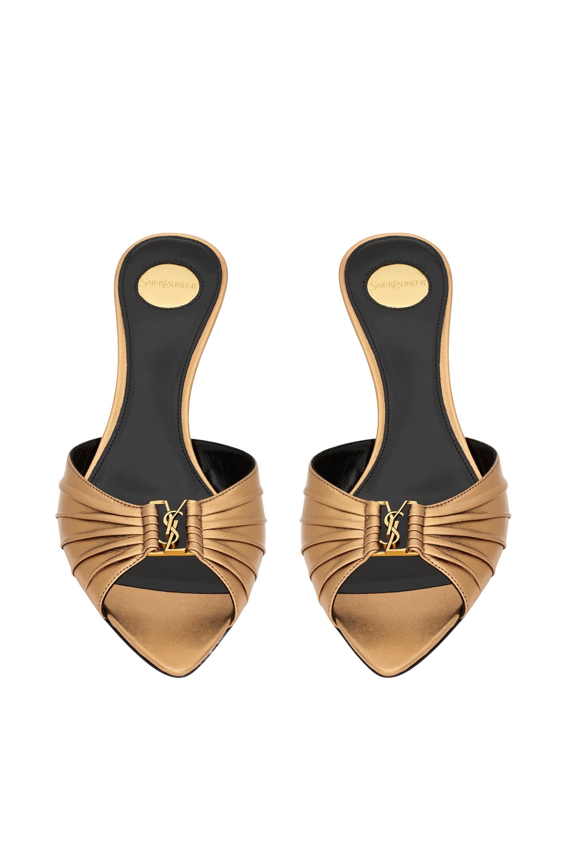 Babylone 60 Mules in Metallic Leather