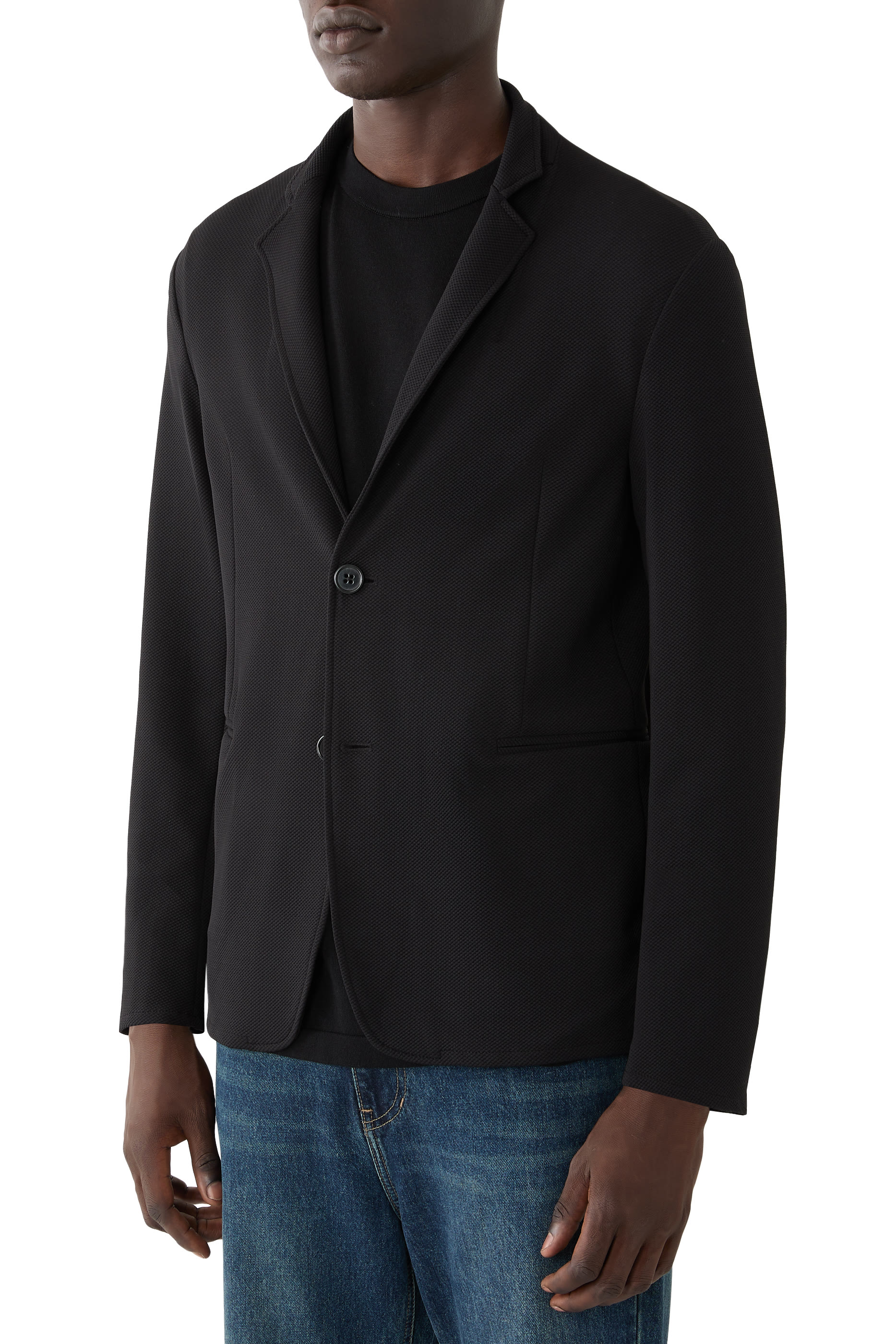 Techno Jersey Piquet Blazer