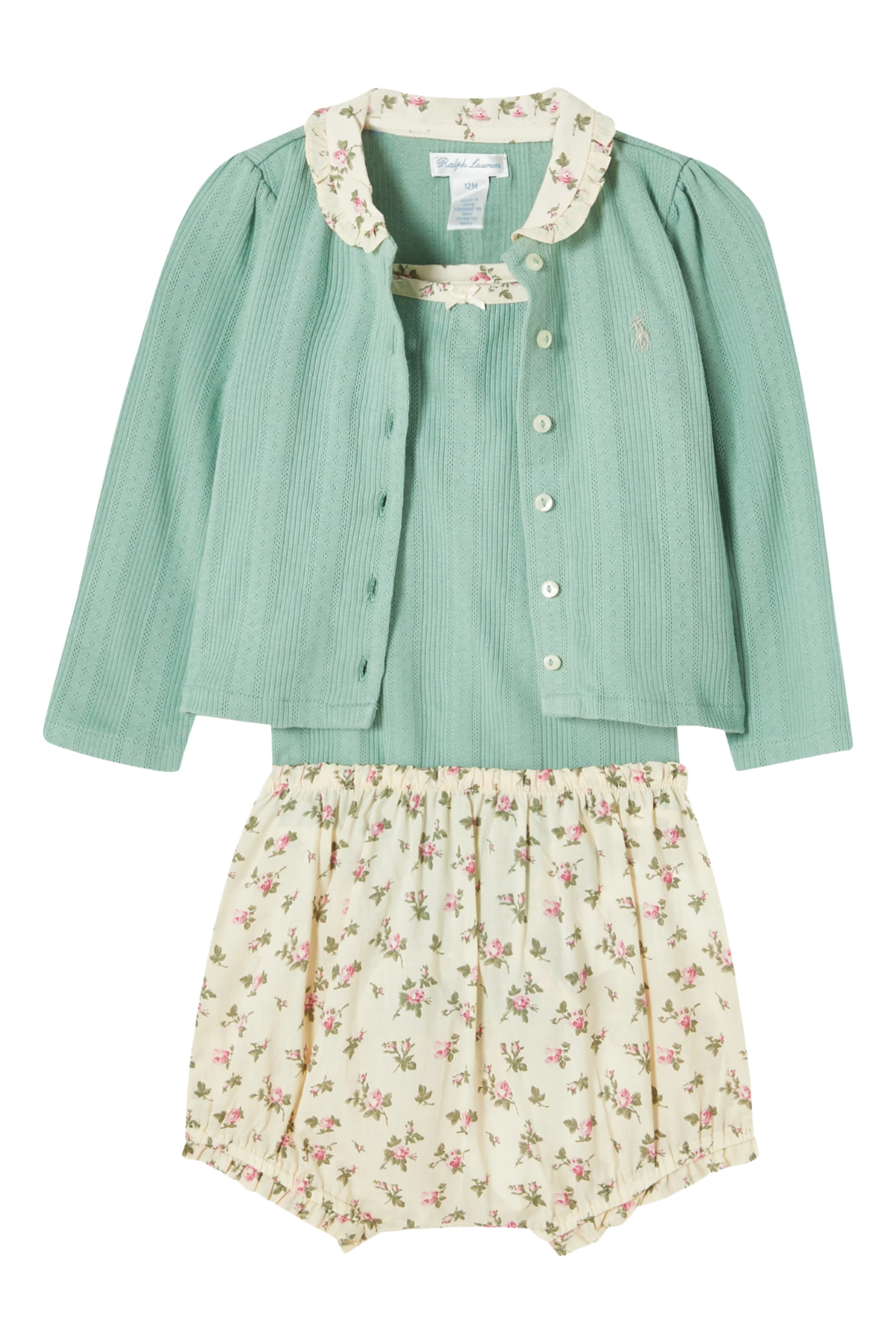 Kids  3-Piece Cardigan, Shorts & Bodysuit Set