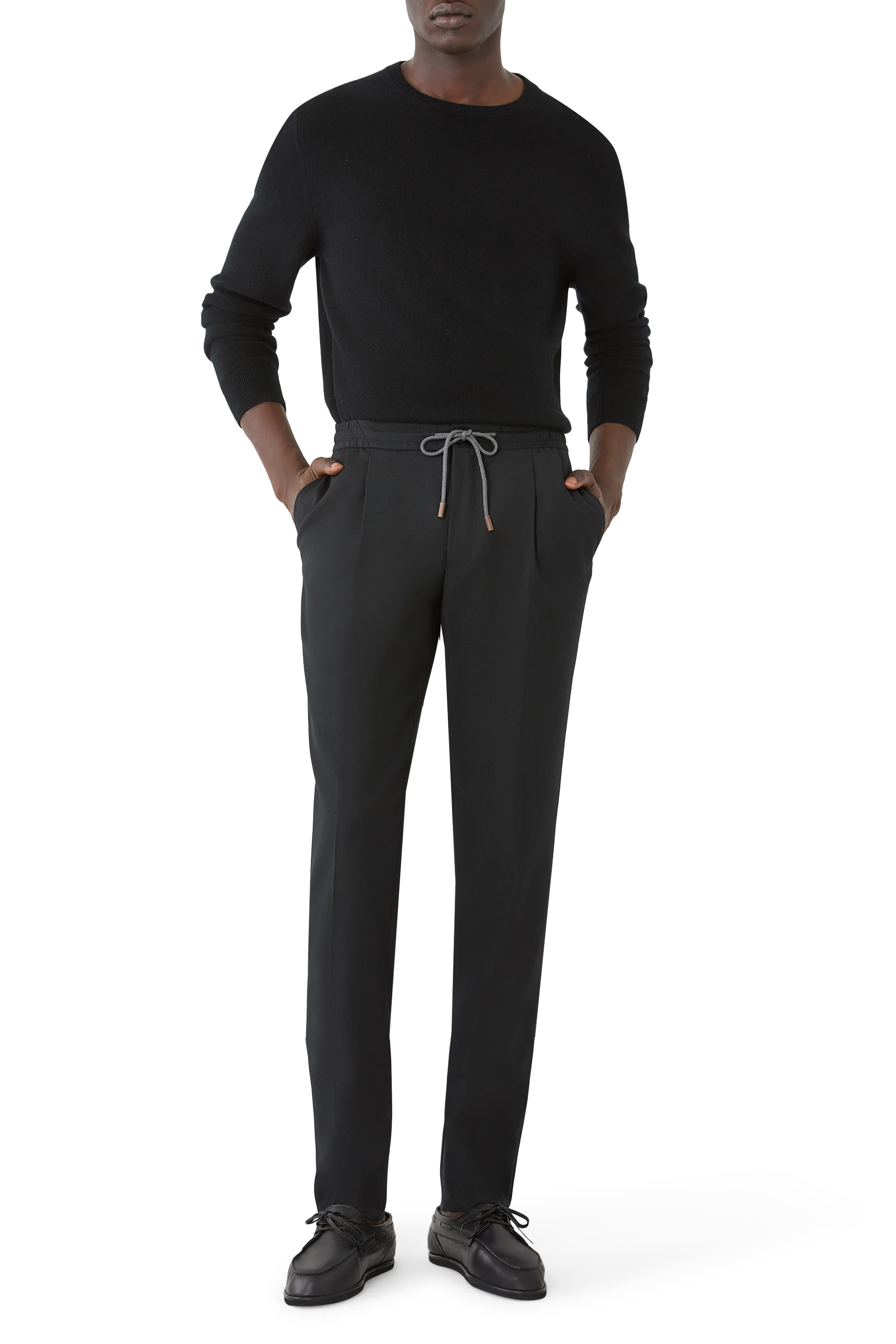 Drawstring Tapered-Fit Trousers