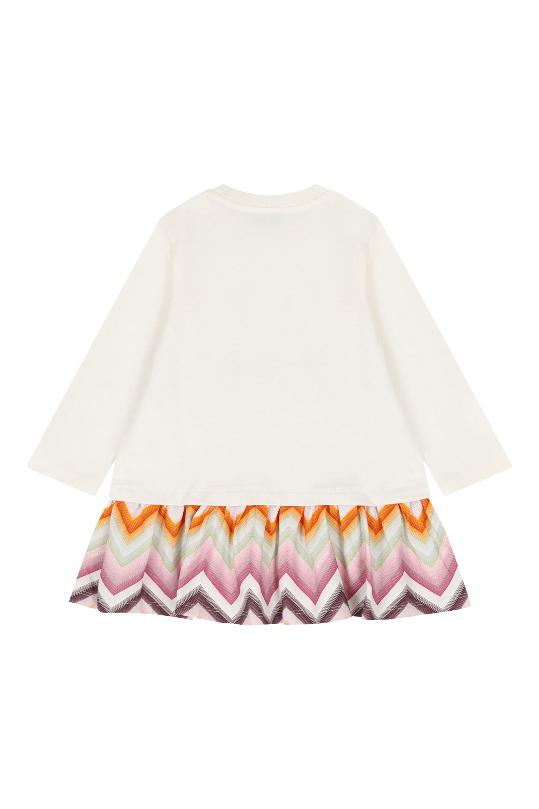Kids Chevron Long Sleeve Jersey Dress