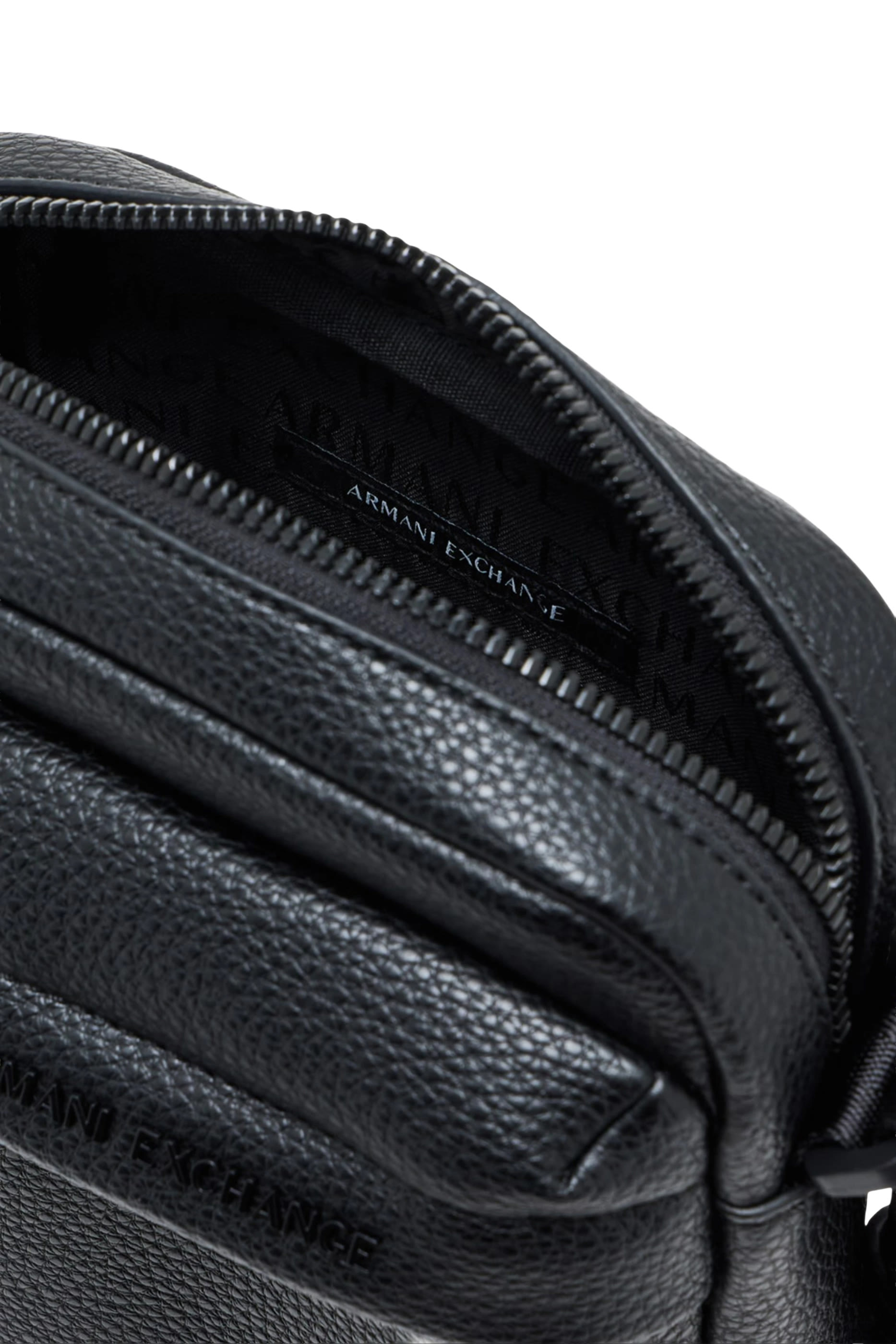 Embossed Logo Textured Crossbody Bag