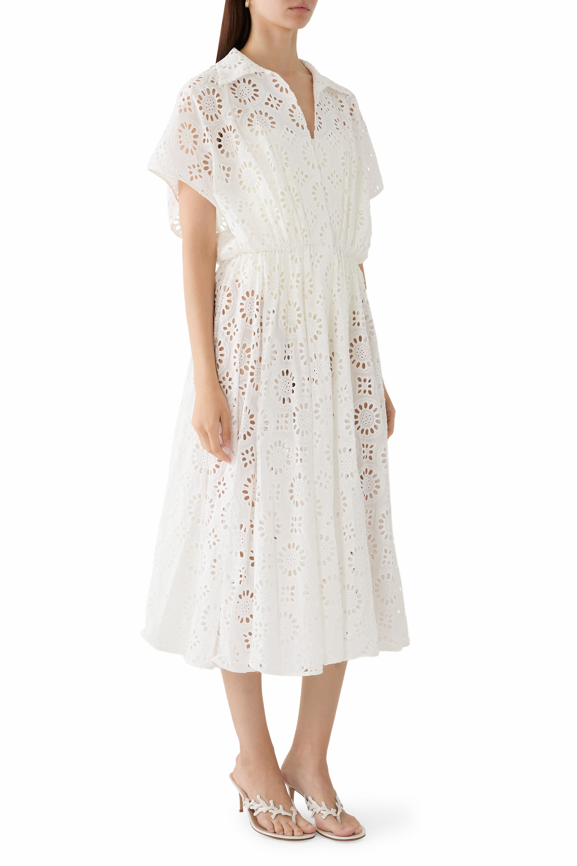  Oversized Sleeveless Flared Dress 