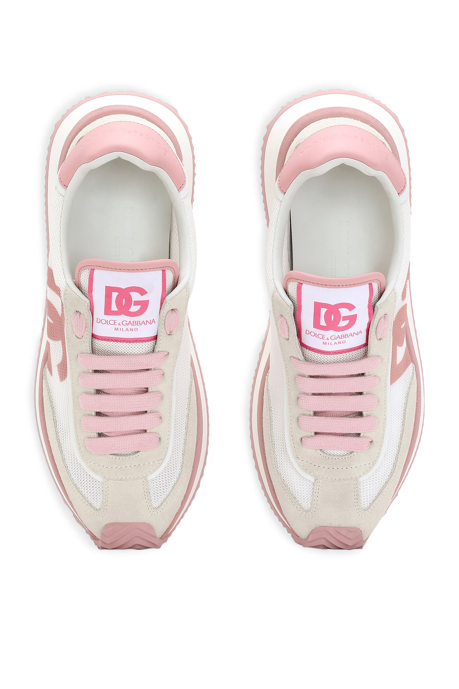 Mixed-Material Cushion Sneakers