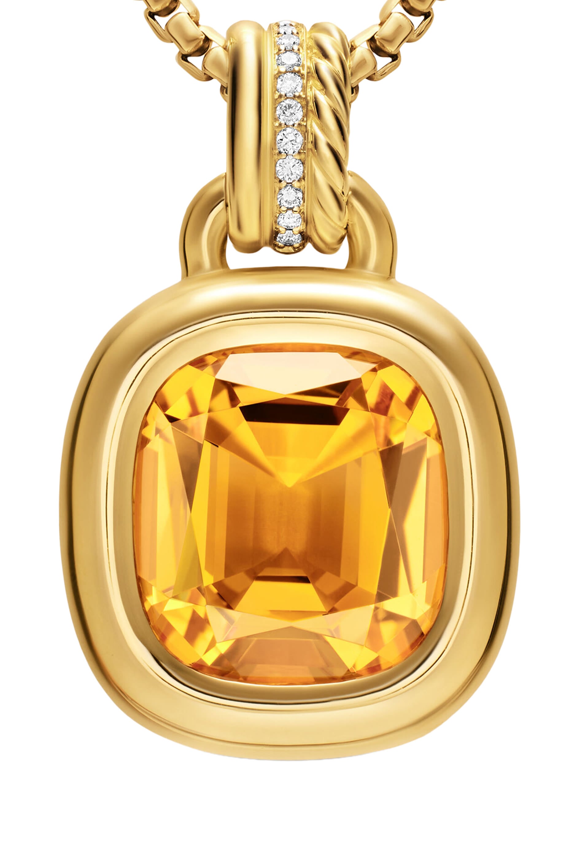 Mercer® Color Amulet, 18K Yellow Gold with Citrine & Diamonds