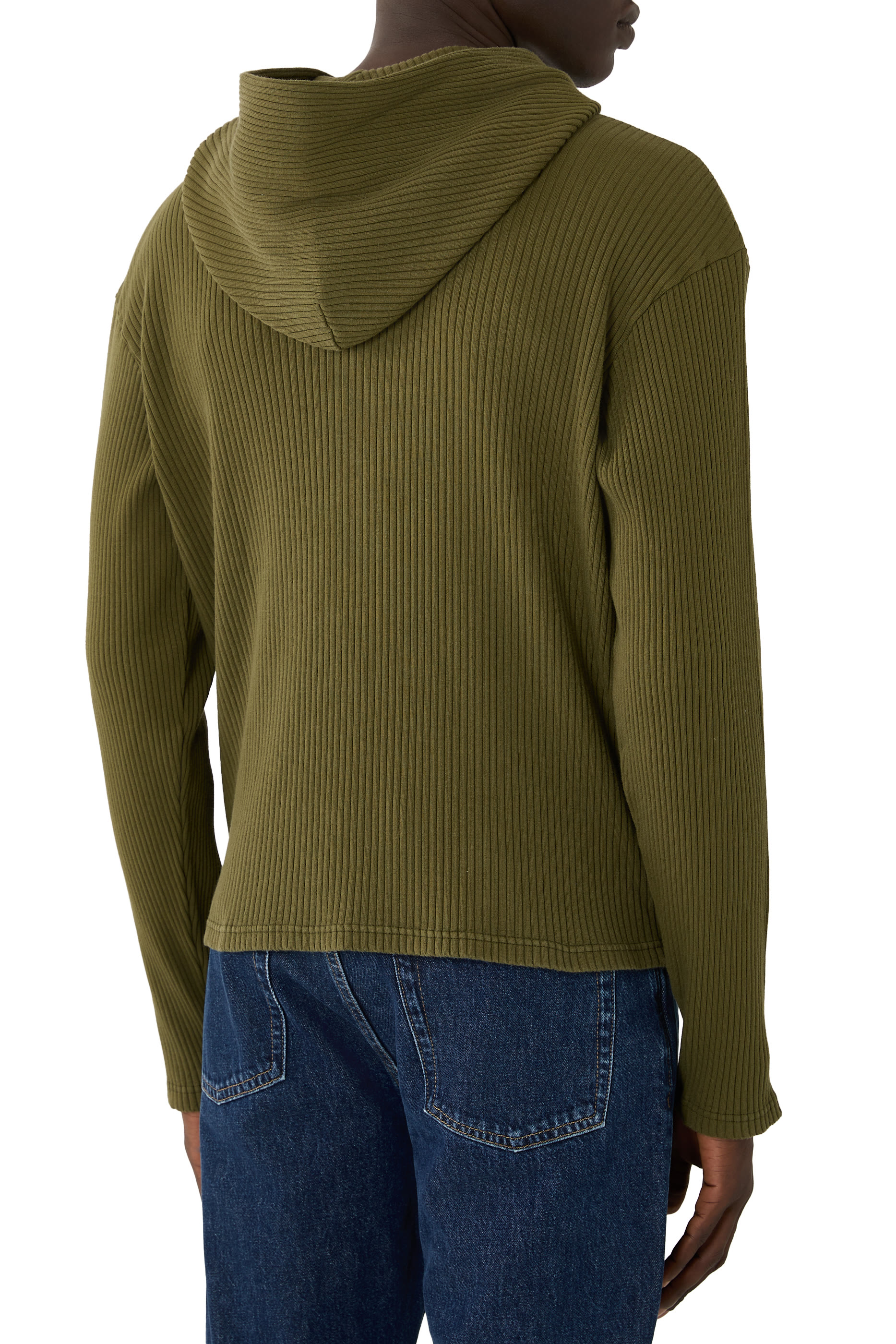 Rib Zip Sweat