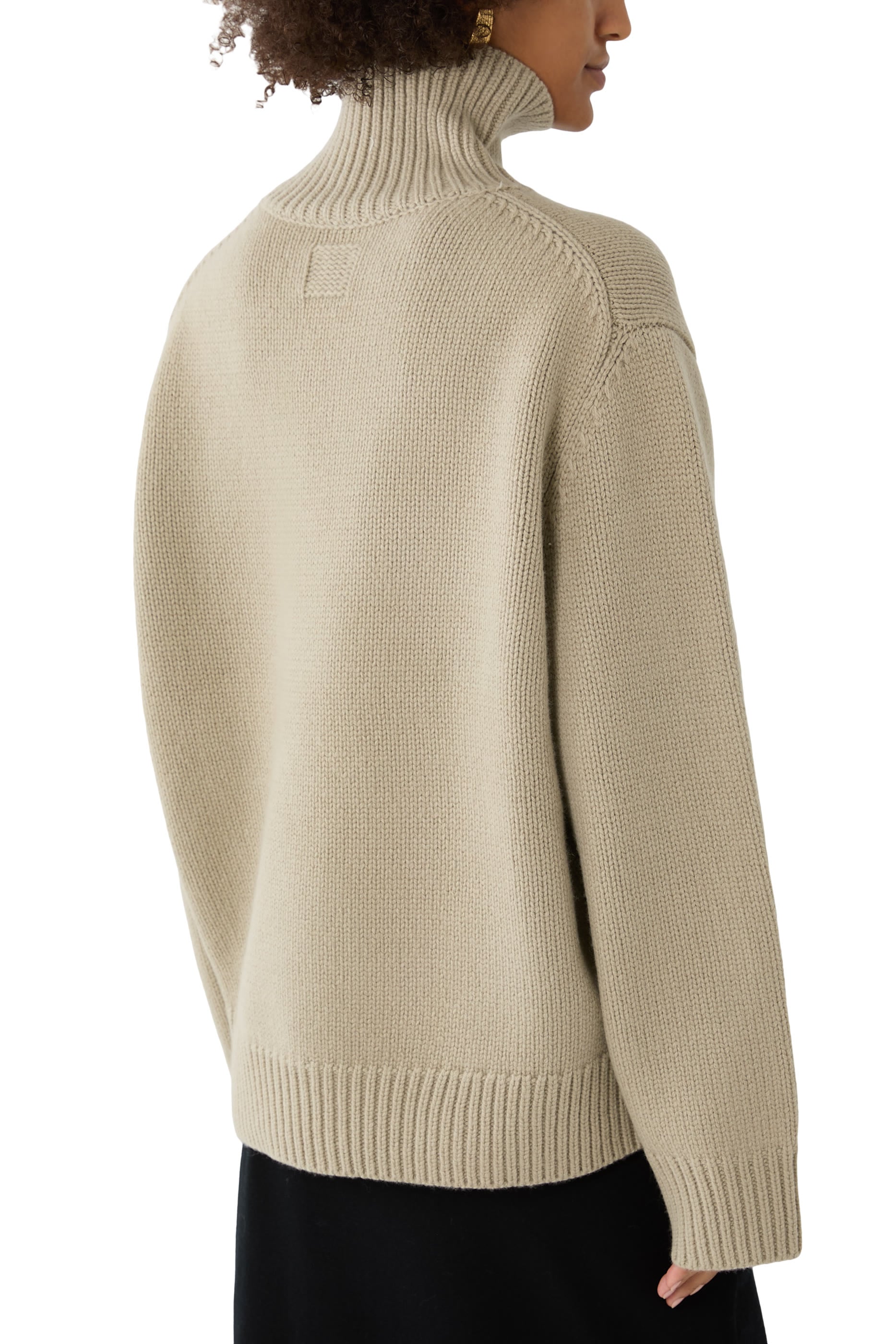 Oversized Lambswool Turtleneck Sweatshirt 