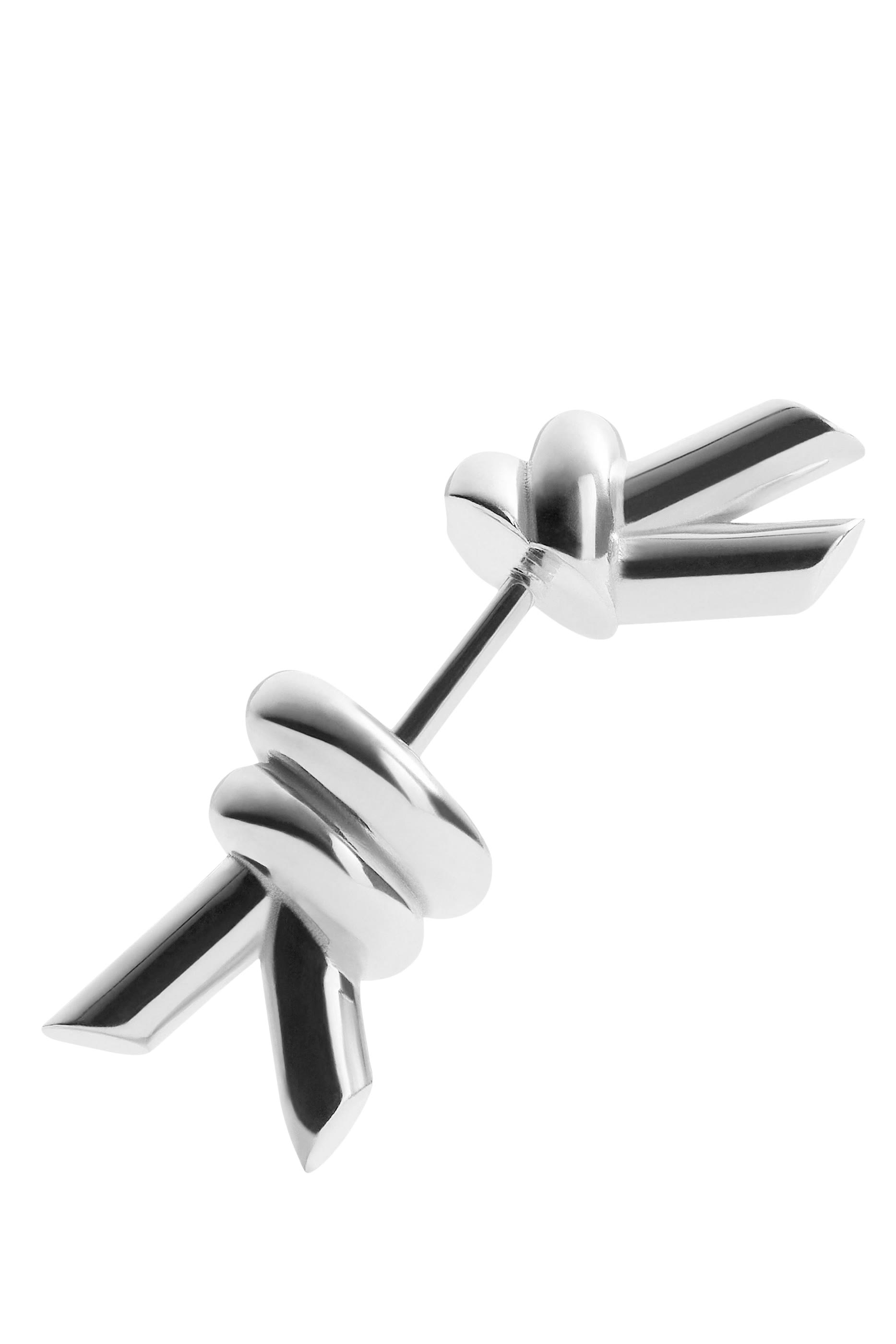 Knot Stud Earrings, Sterling Silver 