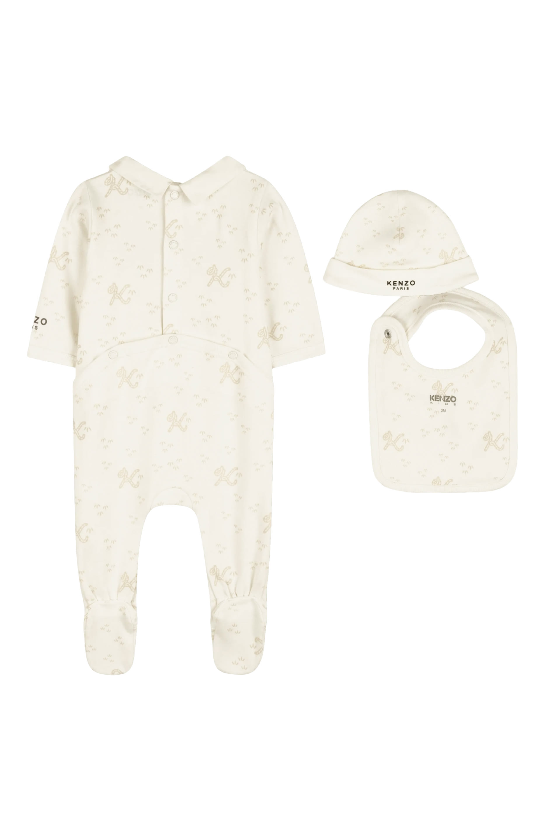 Kids Cotton Pajama, Beanie and Bib Set