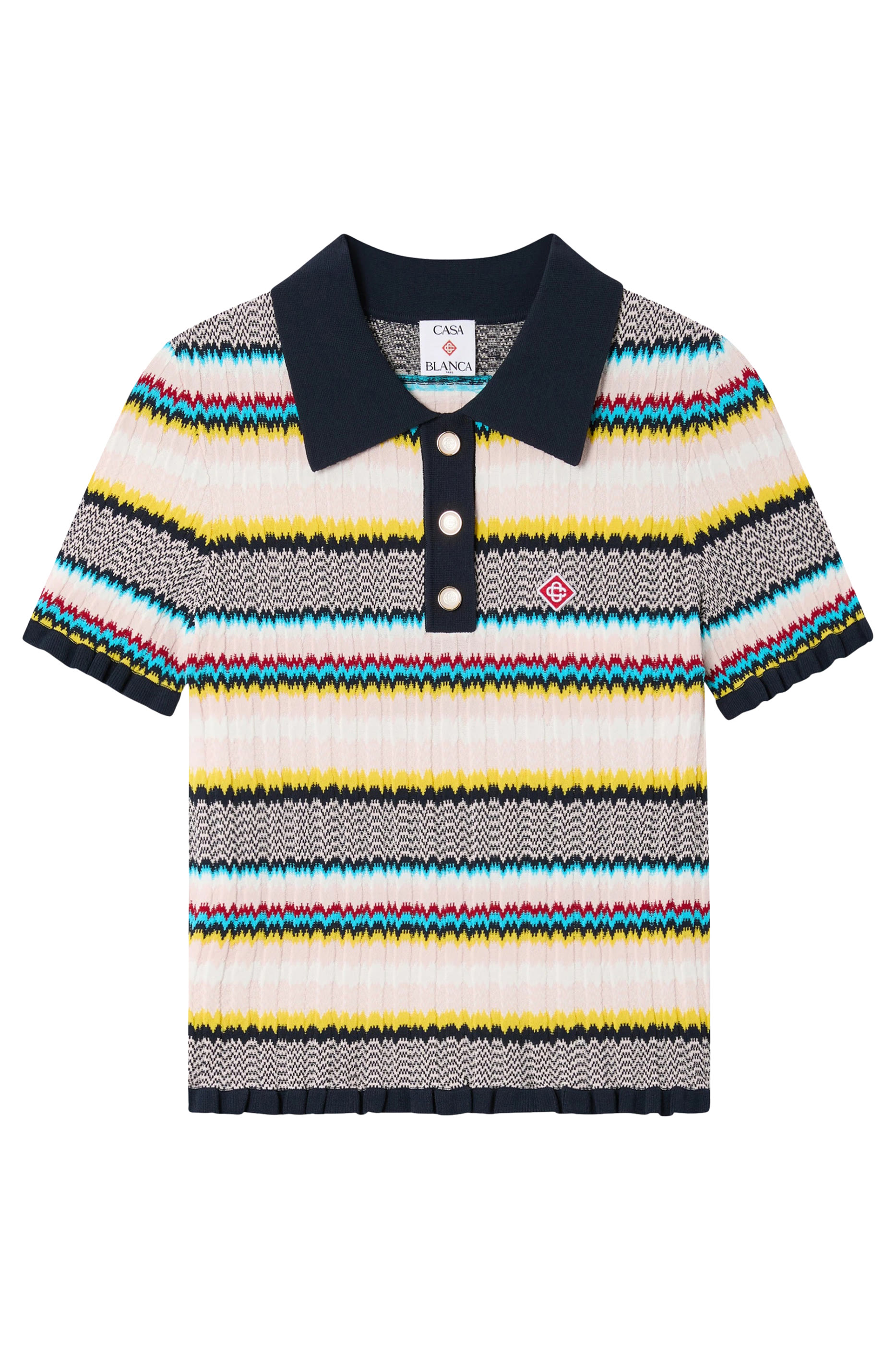 Chevron Short Sleeve Polo Shirt 